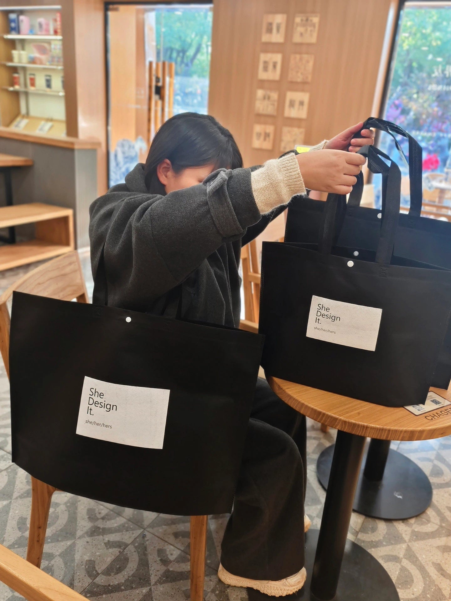 Large-Capacity Printed Non-Woven Tote Bags — 12 Styles product view 2