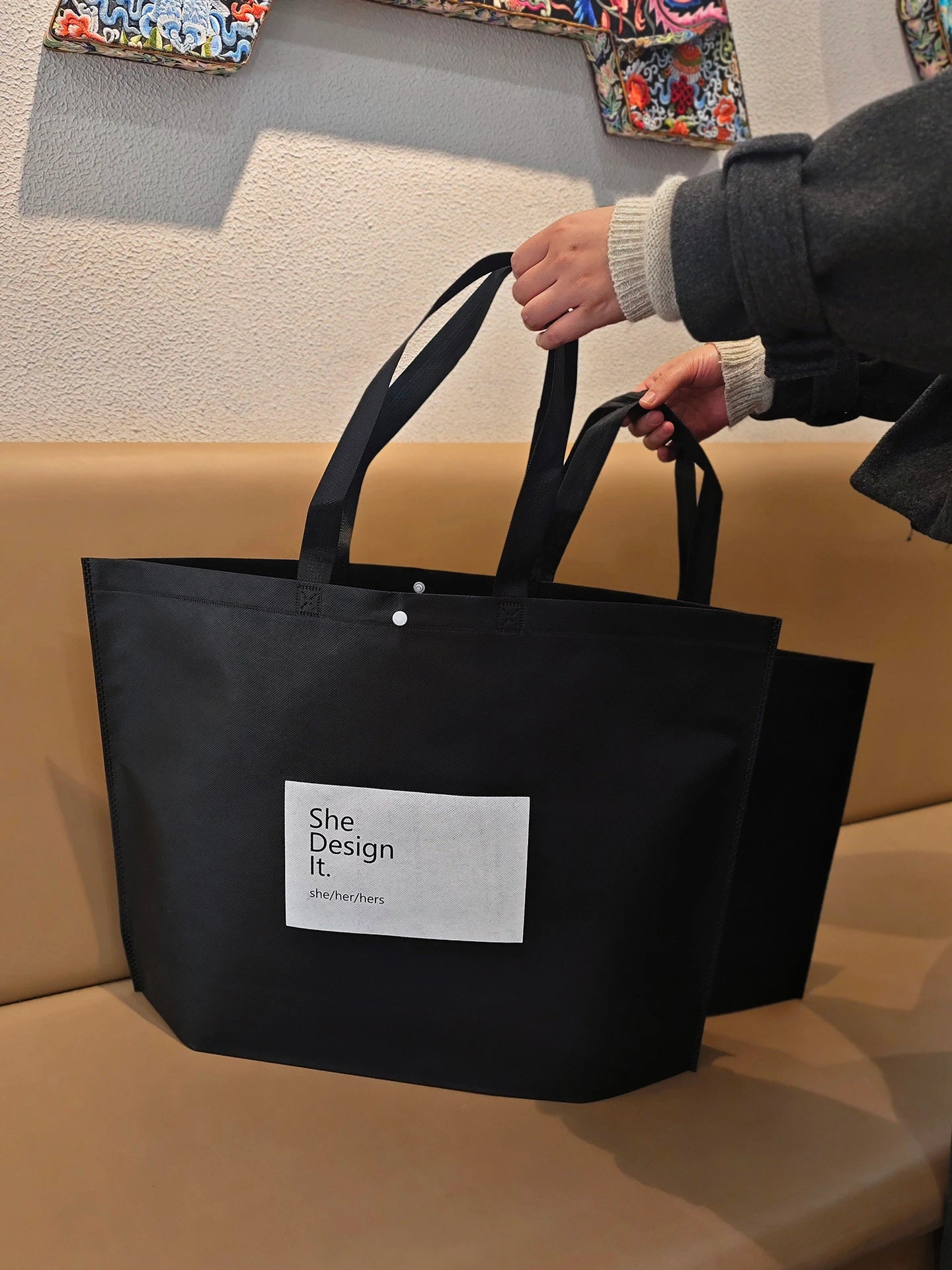 Large-Capacity Printed Non-Woven Tote Bags — 12 Styles product view 4