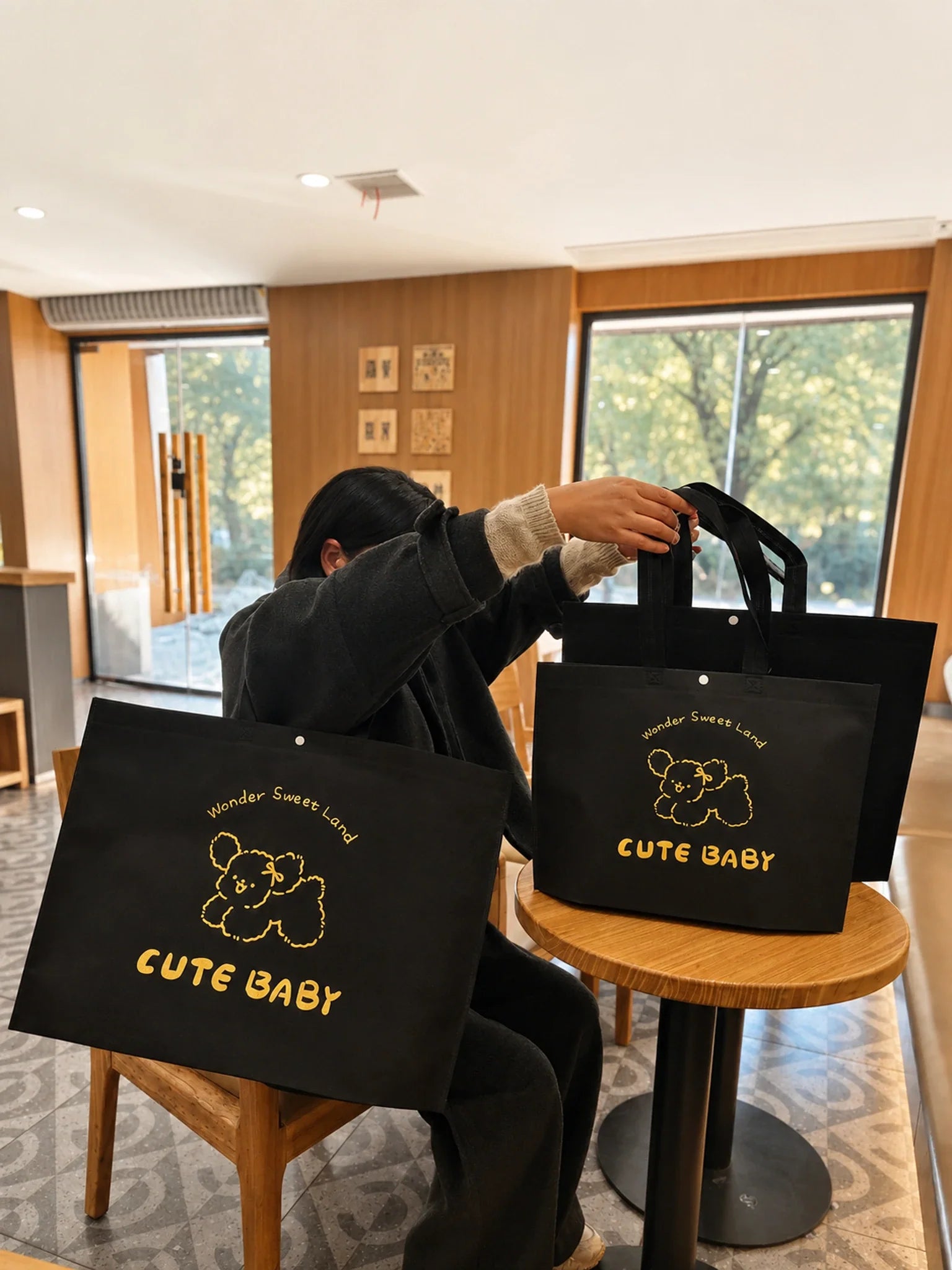 Large-Capacity Printed Non-Woven Tote Bags — 13 Styles product view 2