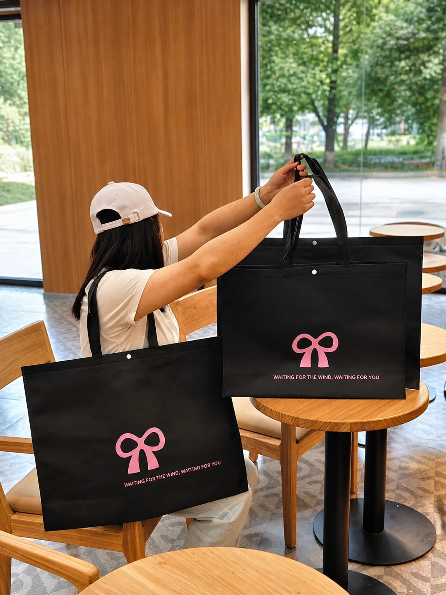 Large-Capacity Printed Non-Woven Tote Bags — 15 Styles product view 2