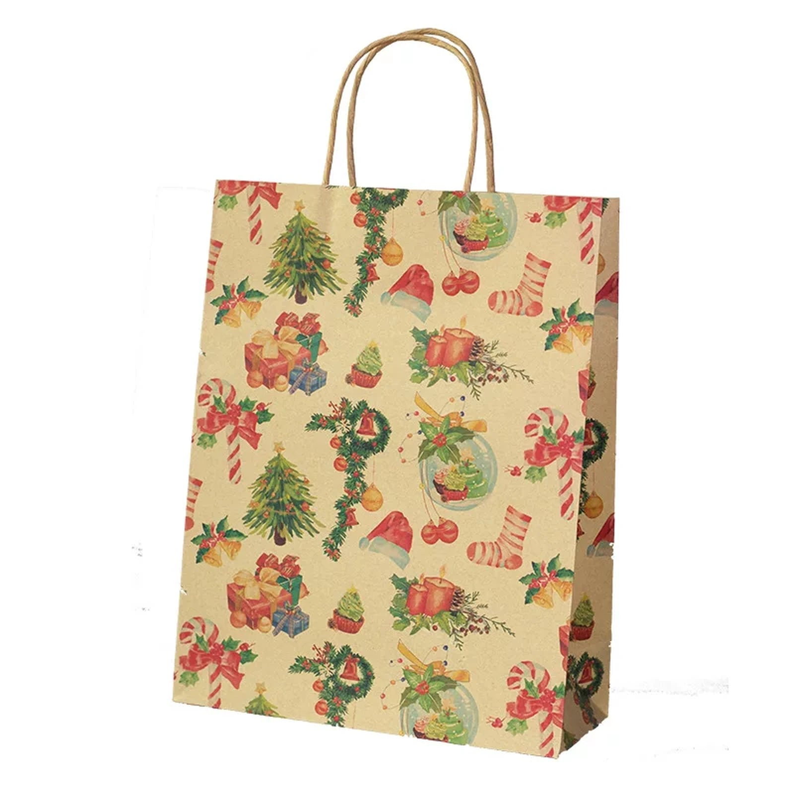 Large Kraft Christmas and Birthday Gift Bags with Twisted Handles – option 28730005719