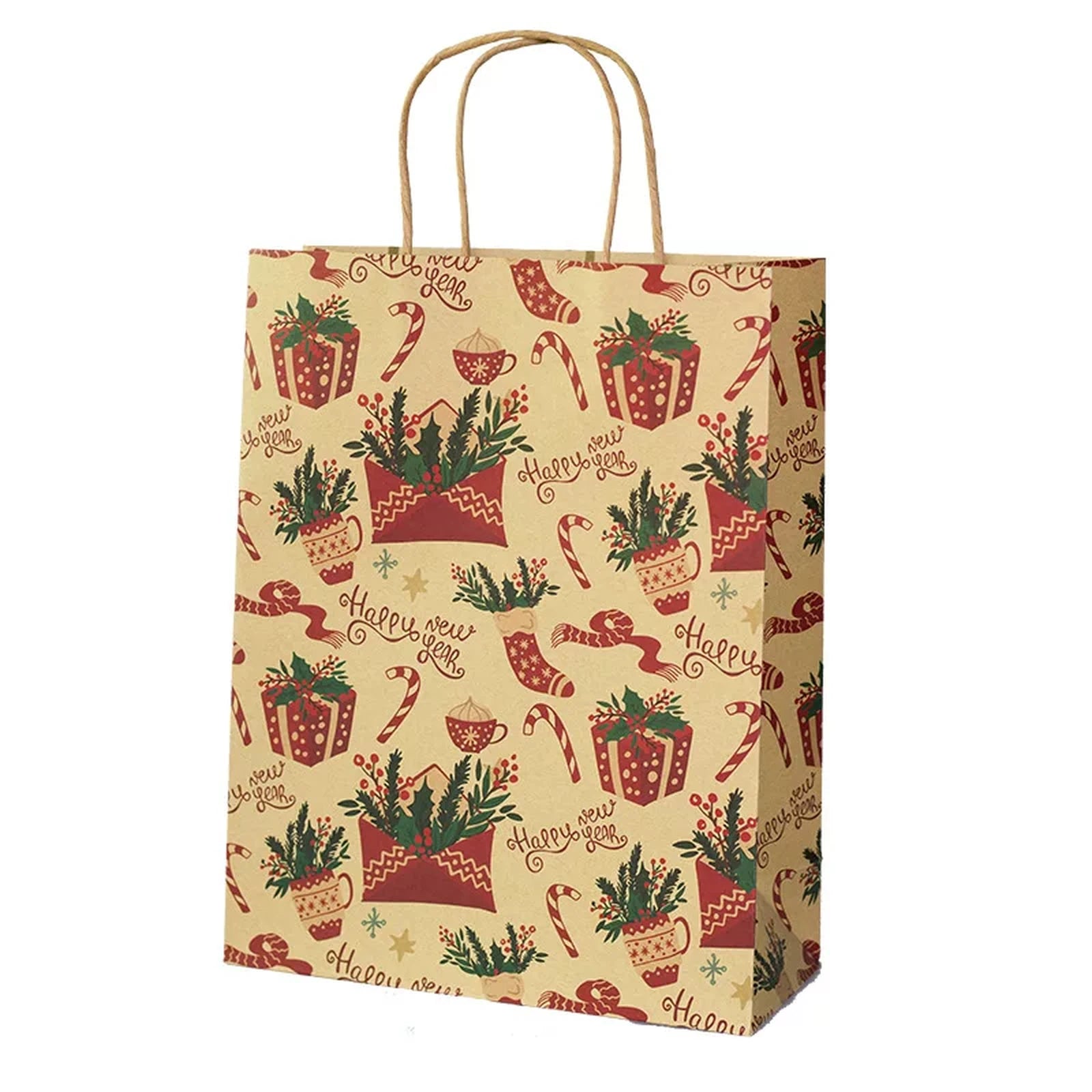 Large Kraft Christmas and Birthday Gift Bags with Twisted Handles – option 28730005723