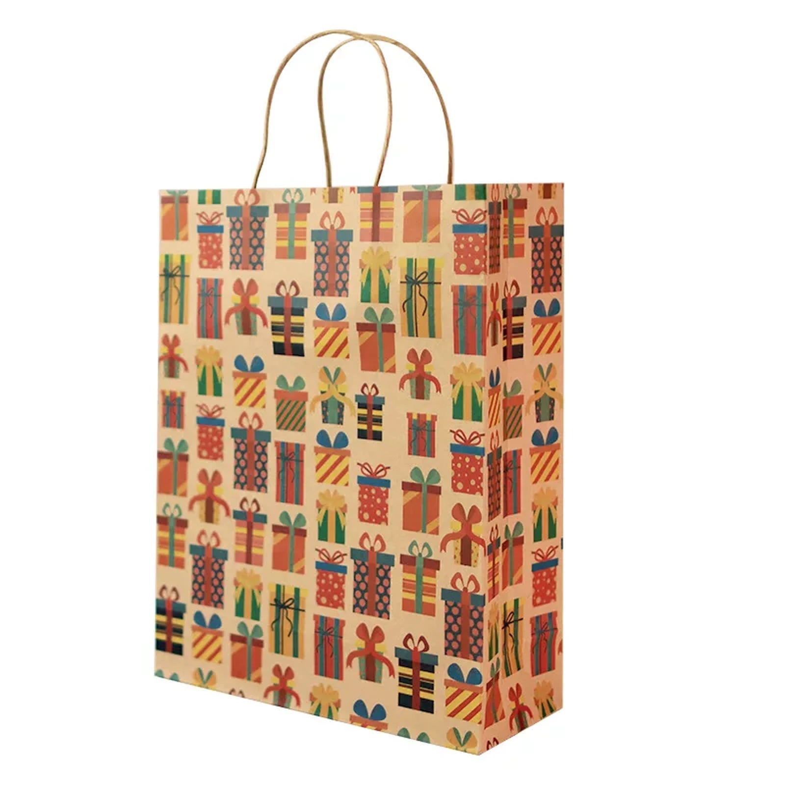 Large Kraft Christmas and Birthday Gift Bags with Twisted Handles – option 28730005727
