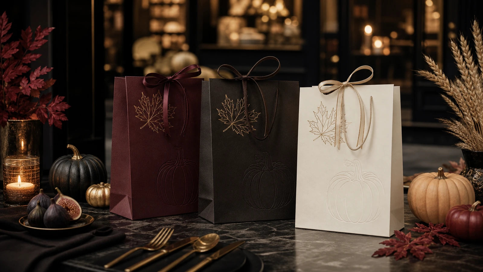 luxury minimalist thanksgiving gift bag