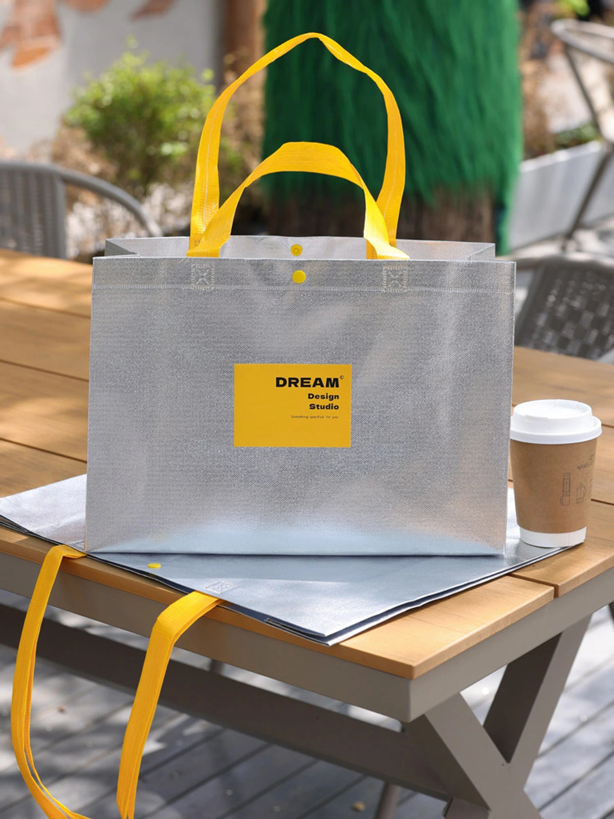 Metallic Laminated Non-Woven Tote Bags — 4 Styles product view 3