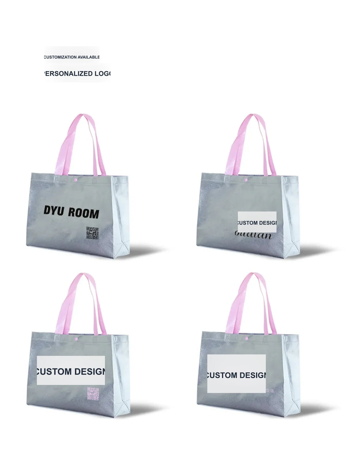 Metallic Laminated Non-Woven Tote Bags — 4 Styles product view 4