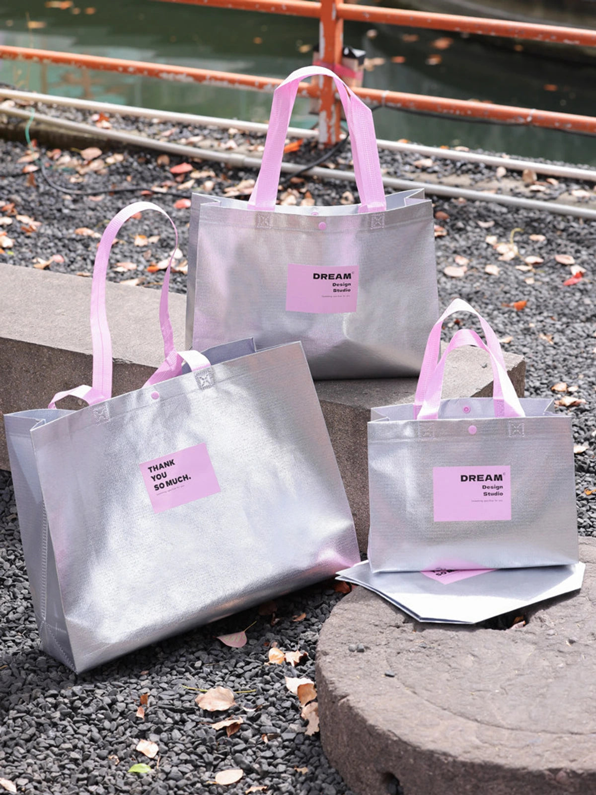 Metallic Laminated Non-Woven Tote Bags — 4 Styles product view 5