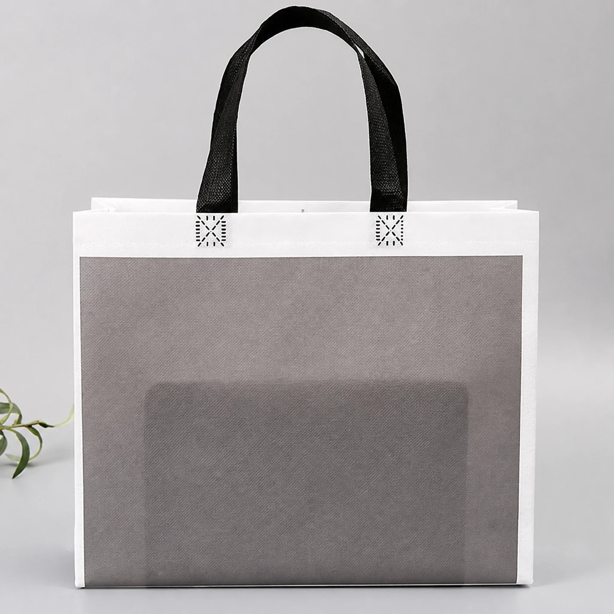 Light Gray minimalist non-woven tote bags — 14 styles