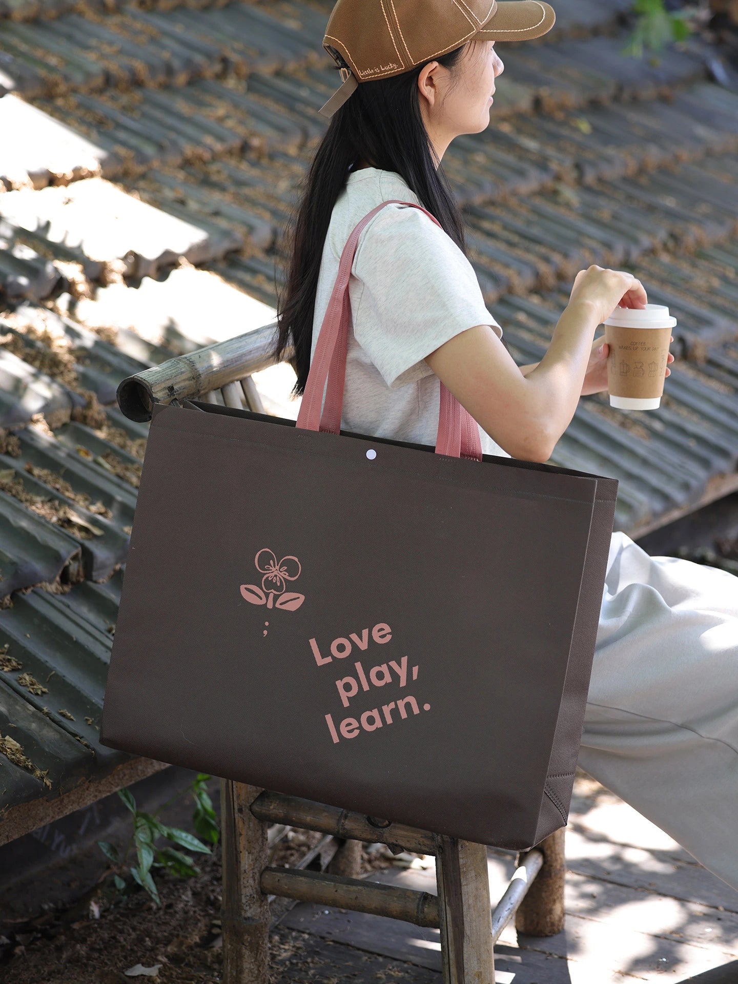 Mountain-Green Non-Woven Tote Bags — 7 Styles product view 3