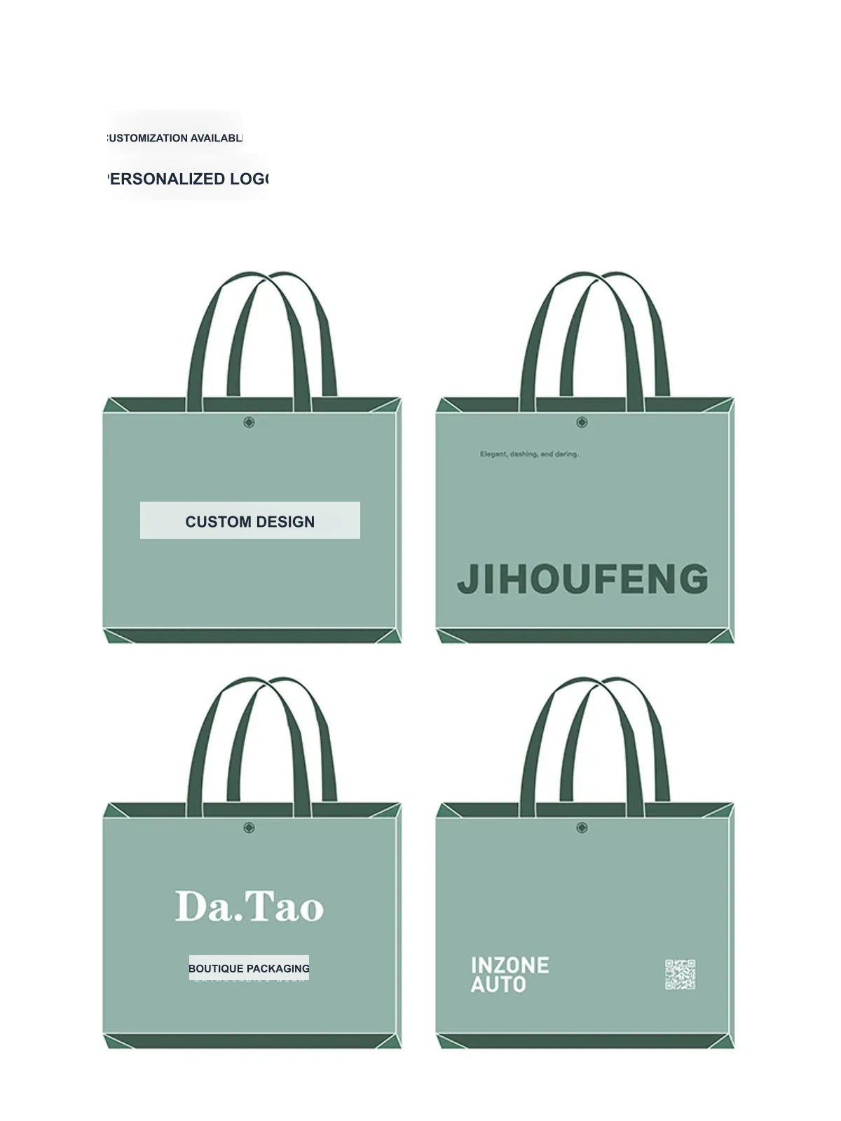 Mountain-Green Non-Woven Tote Bags — 7 Styles product view 4