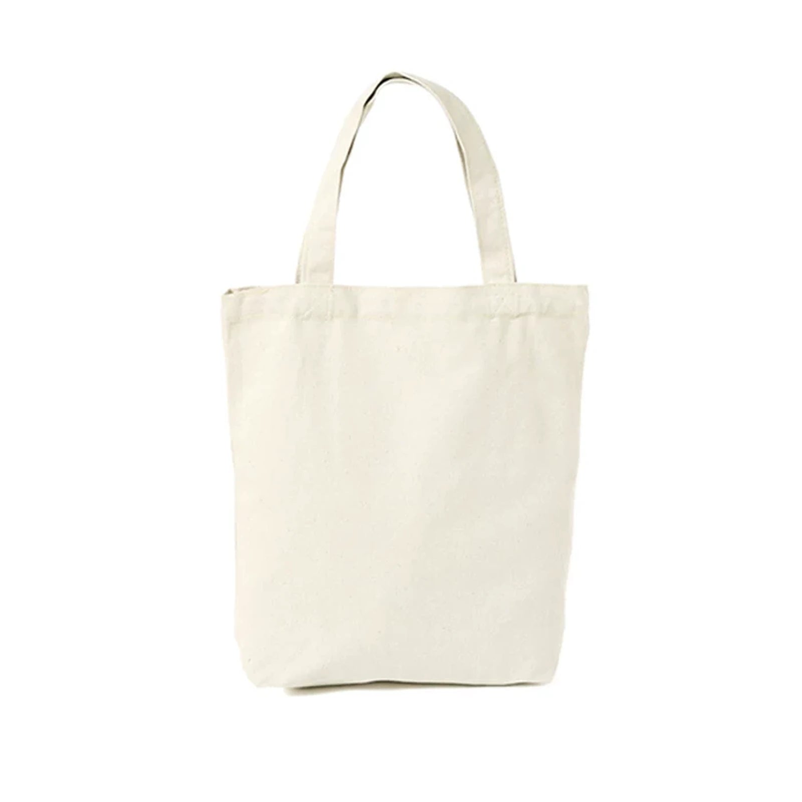 Plain beige canvas tote bag