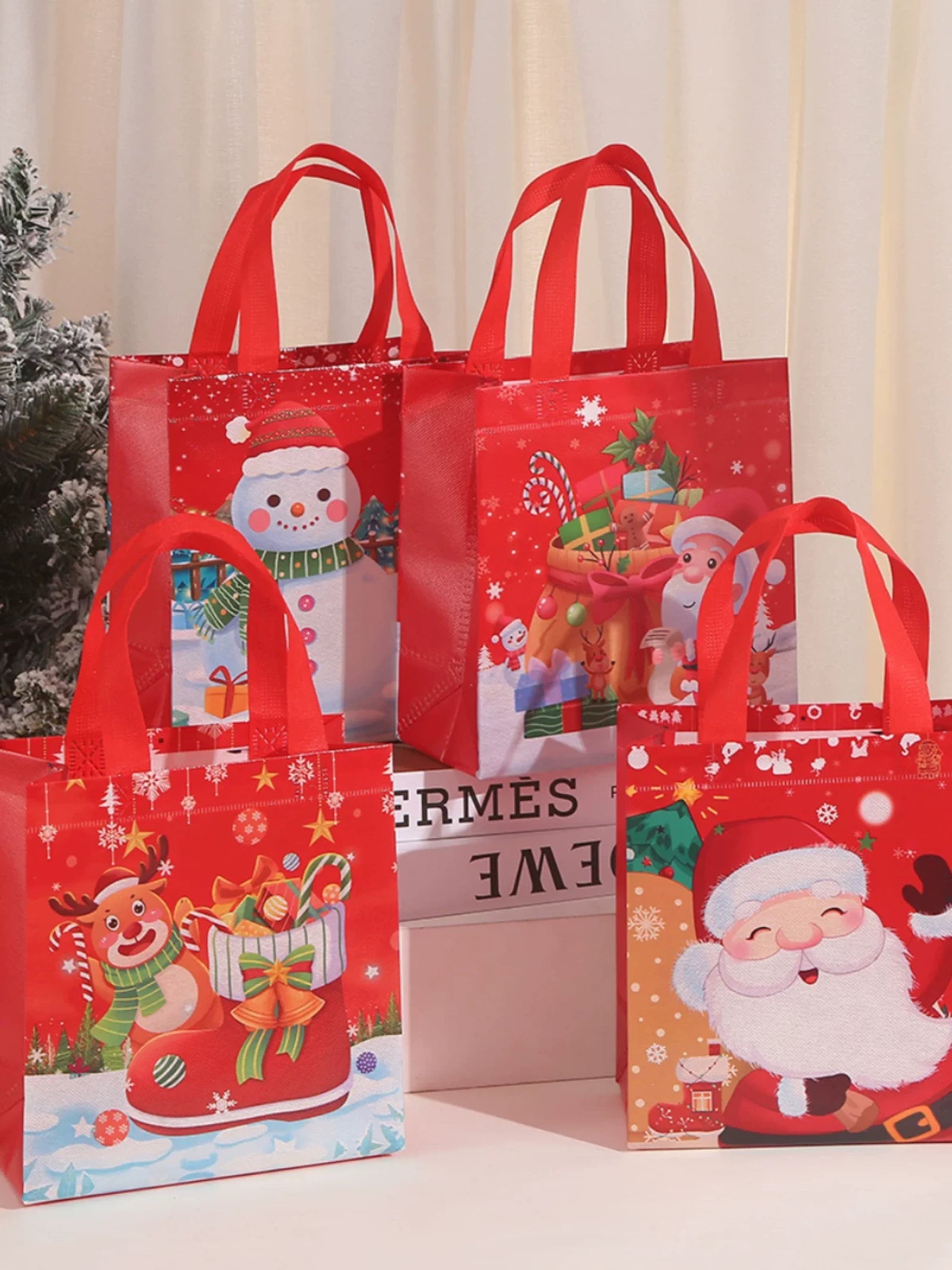 Non-Woven Christmas Gift Bags with Carry Handles – product view