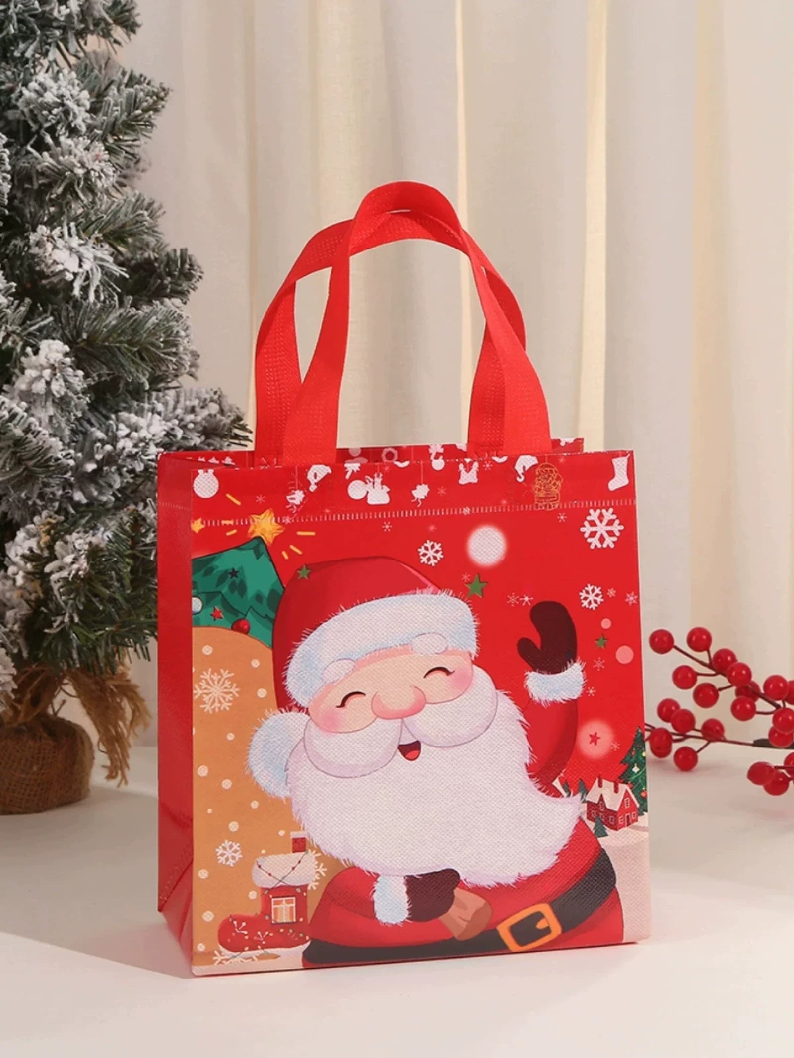 Non-Woven Christmas Gift Bags with Carry Handles – product view