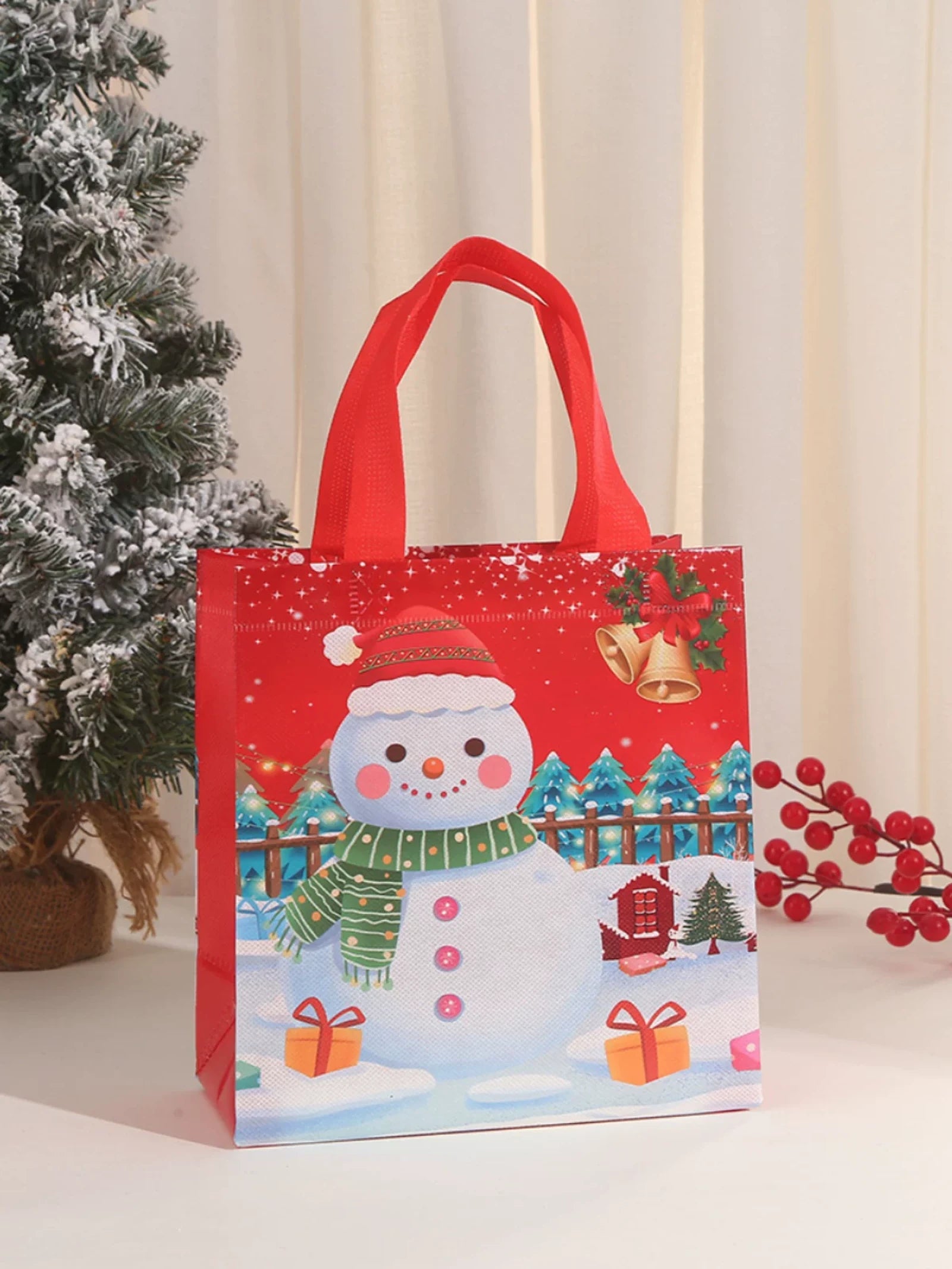 Non-Woven Christmas Gift Bags with Carry Handles – product view