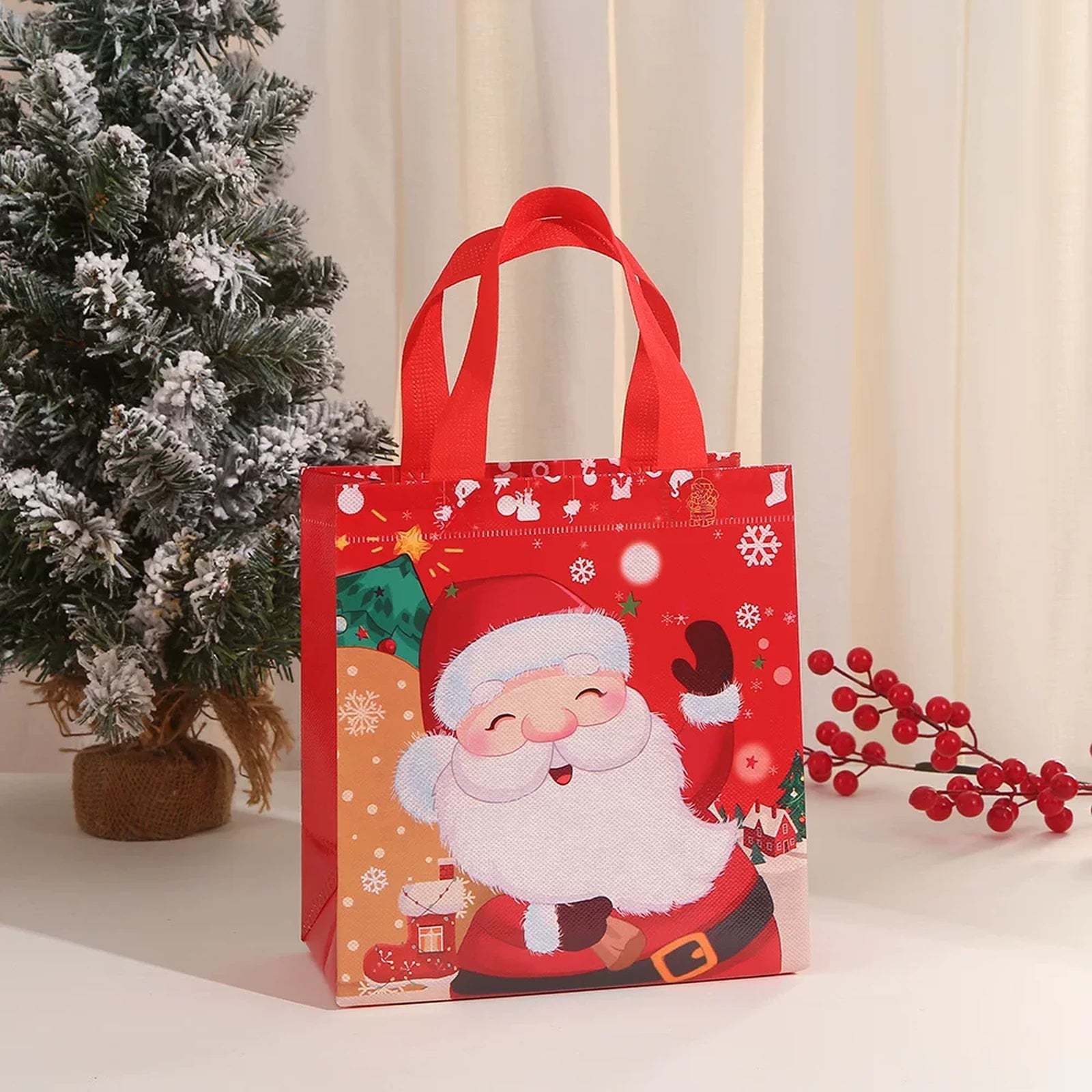 Non-Woven Christmas Gift Bags with Carry Handles – product view