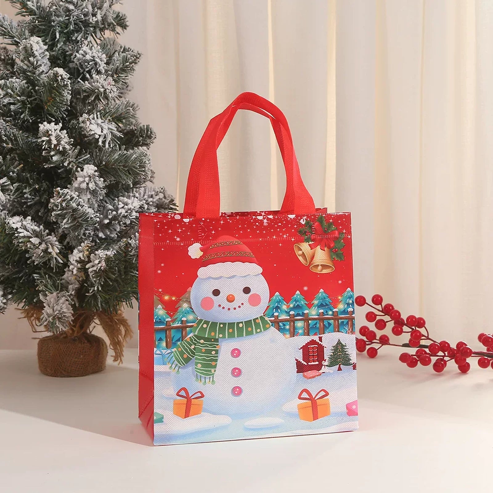 Non-Woven Christmas Gift Bags with Carry Handles – product view
