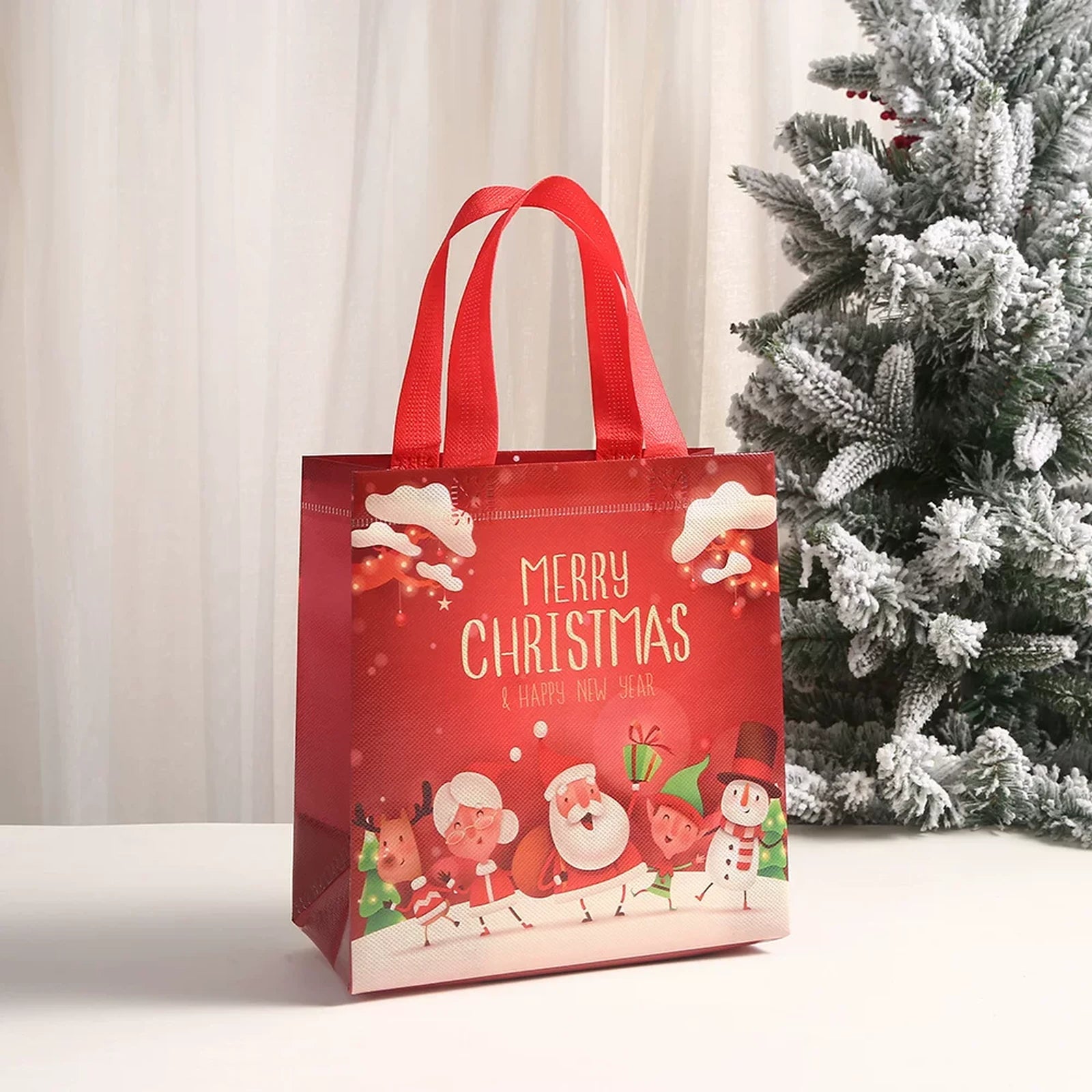Non-Woven Christmas Gift Bags with Carry Handles – product view