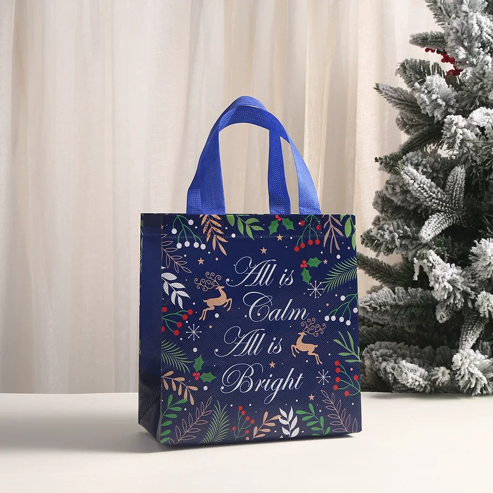 Non-Woven Christmas Gift Bags with Carry Handles – product view