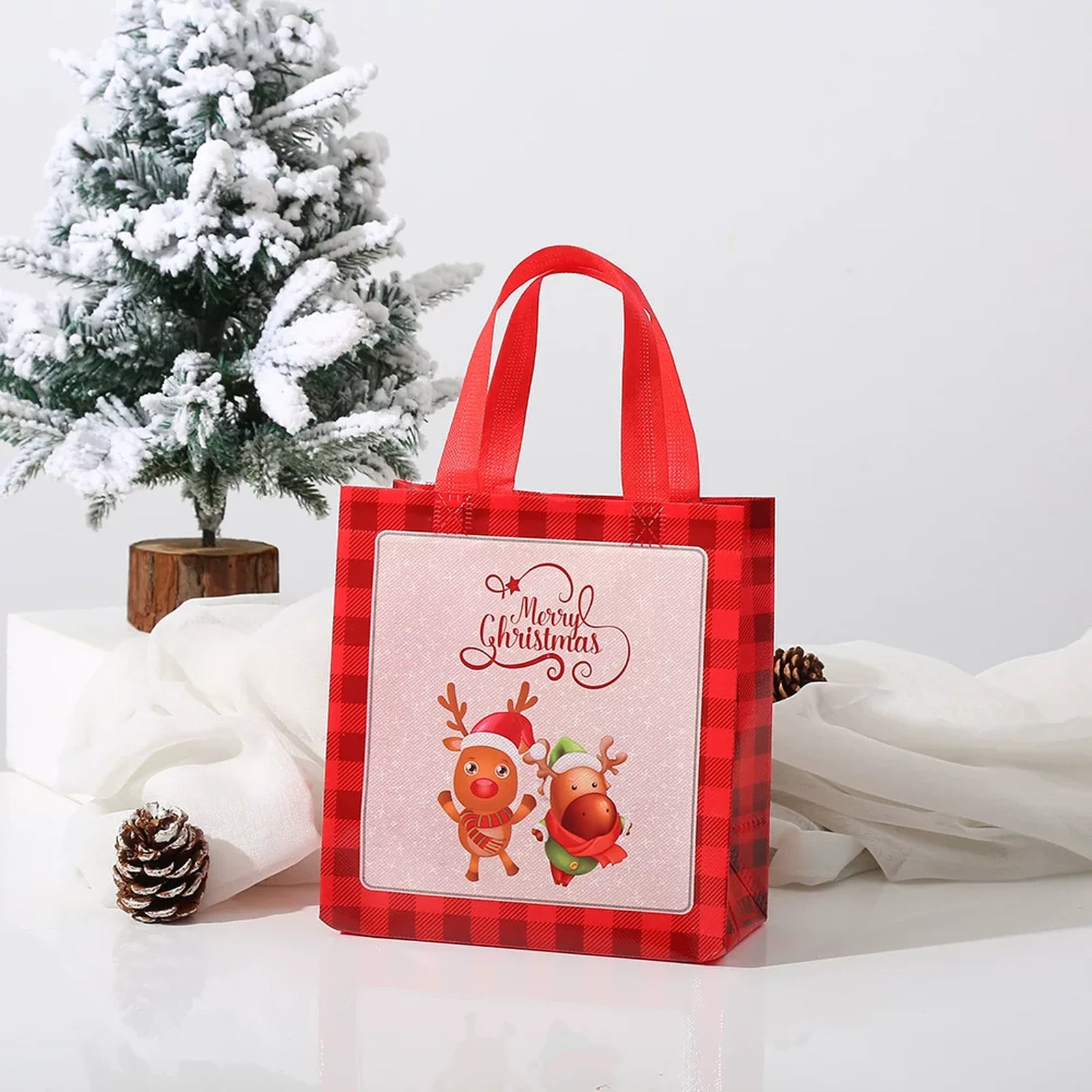 Non-Woven Christmas Gift Bags with Carry Handles – product view