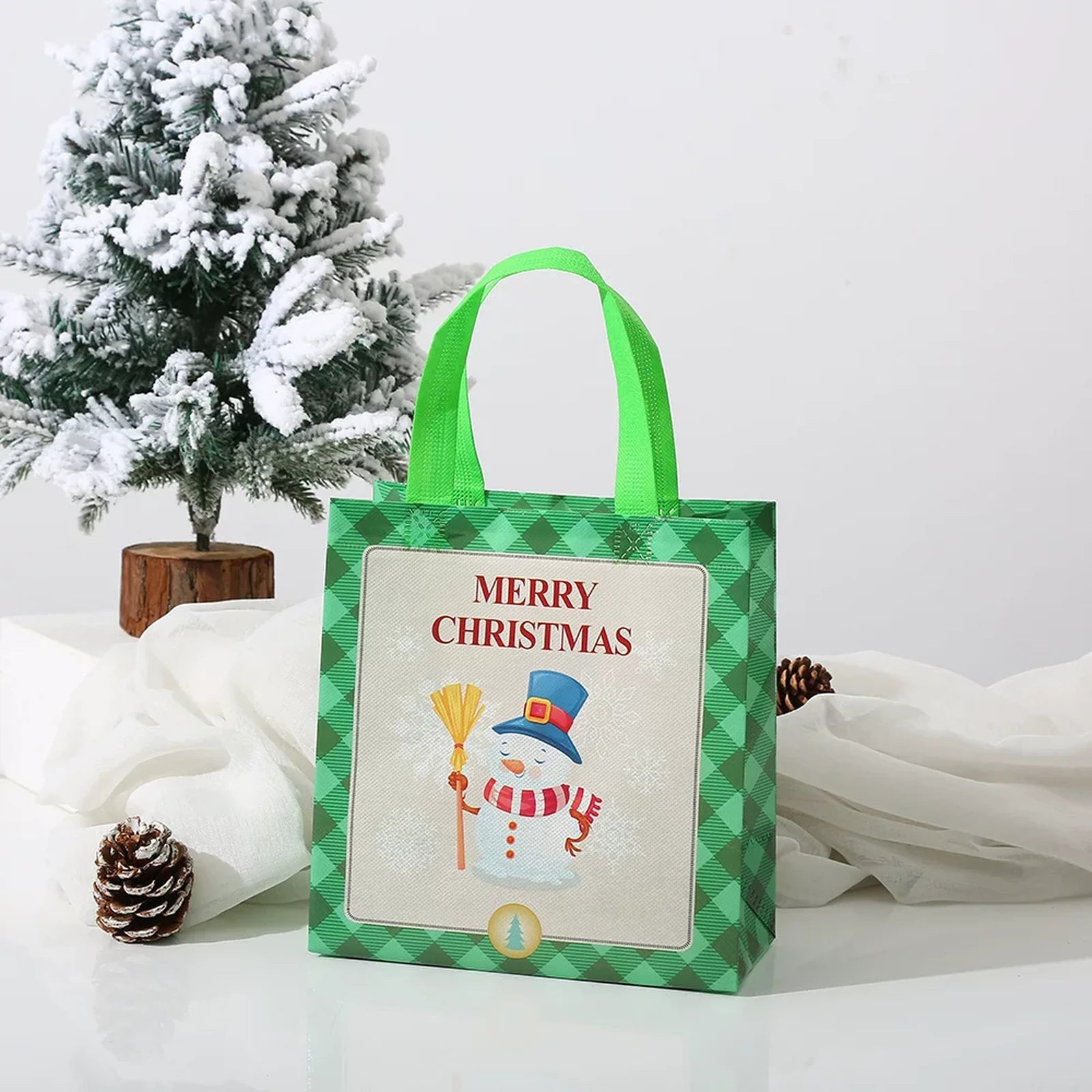 Non-Woven Christmas Gift Bags with Carry Handles – product view