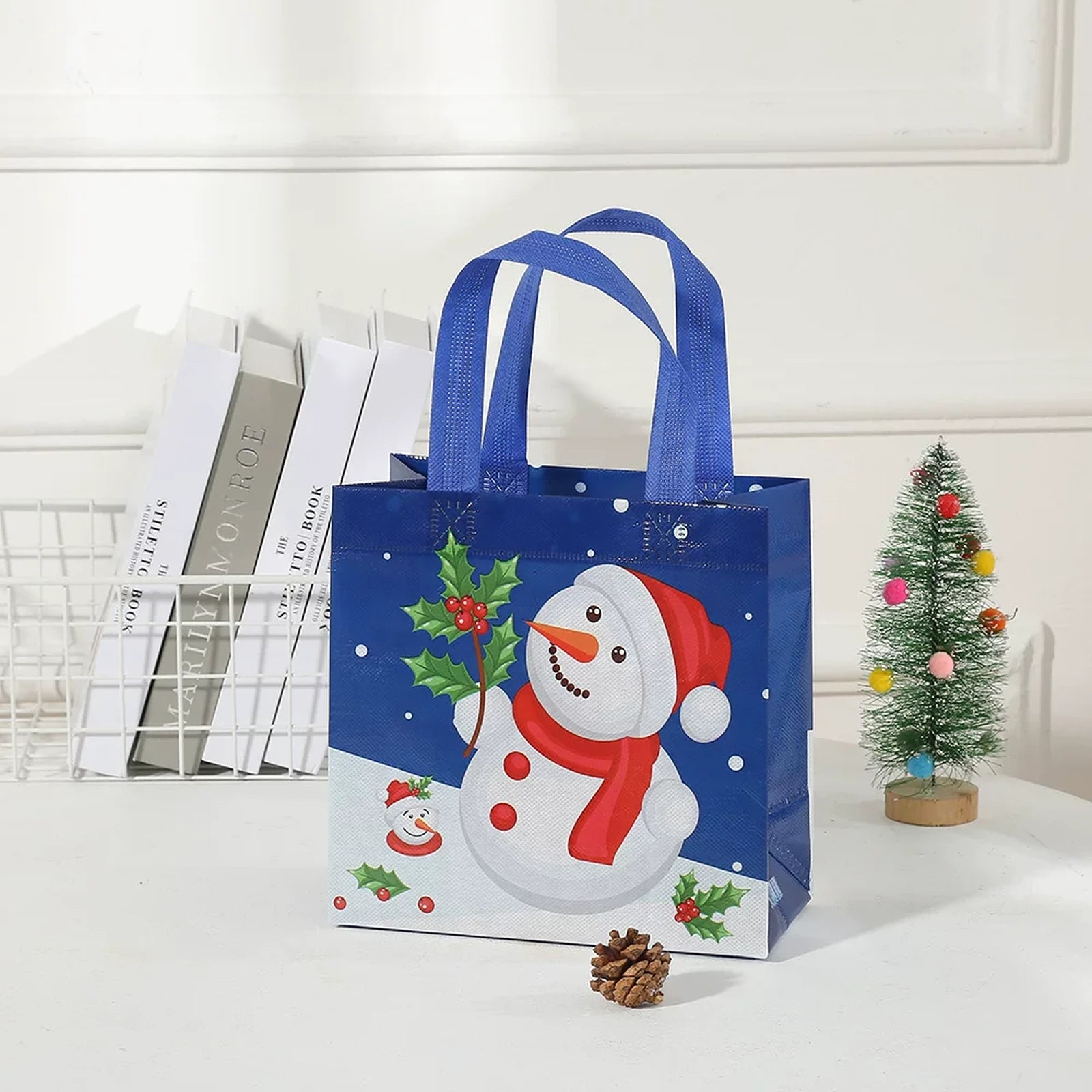 Non-Woven Christmas Gift Bags with Carry Handles – product view