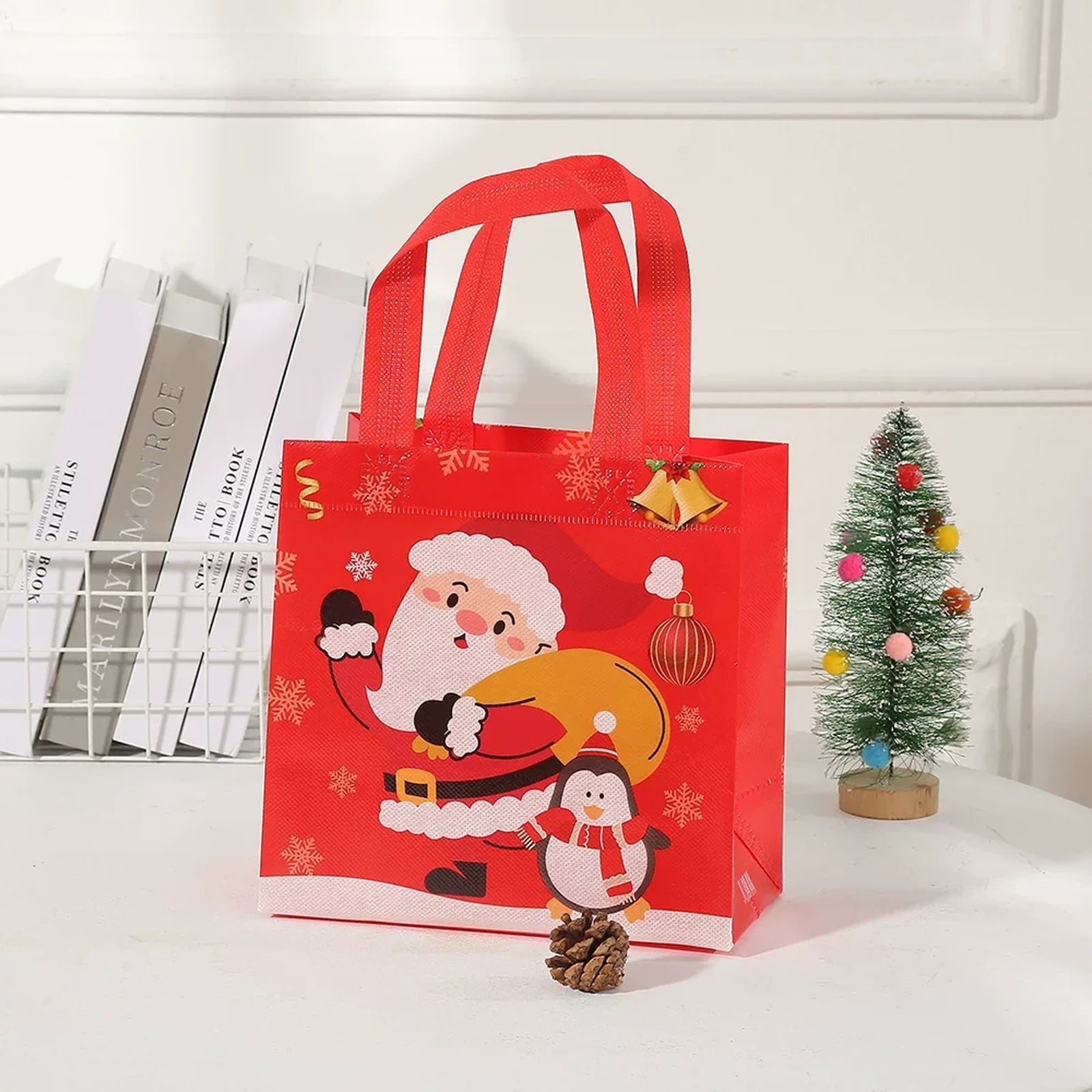 Non-Woven Christmas Gift Bags with Carry Handles – product view