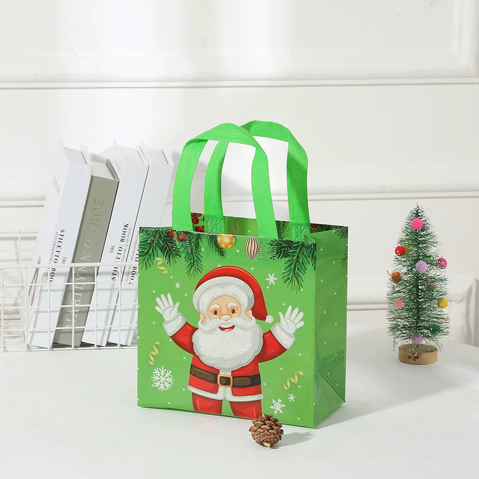 Non-Woven Christmas Gift Bags with Carry Handles – product view