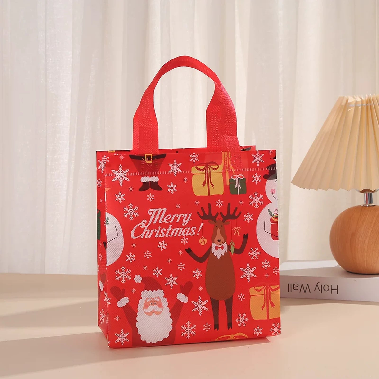 Non-Woven Christmas Gift Bags with Carry Handles – product view