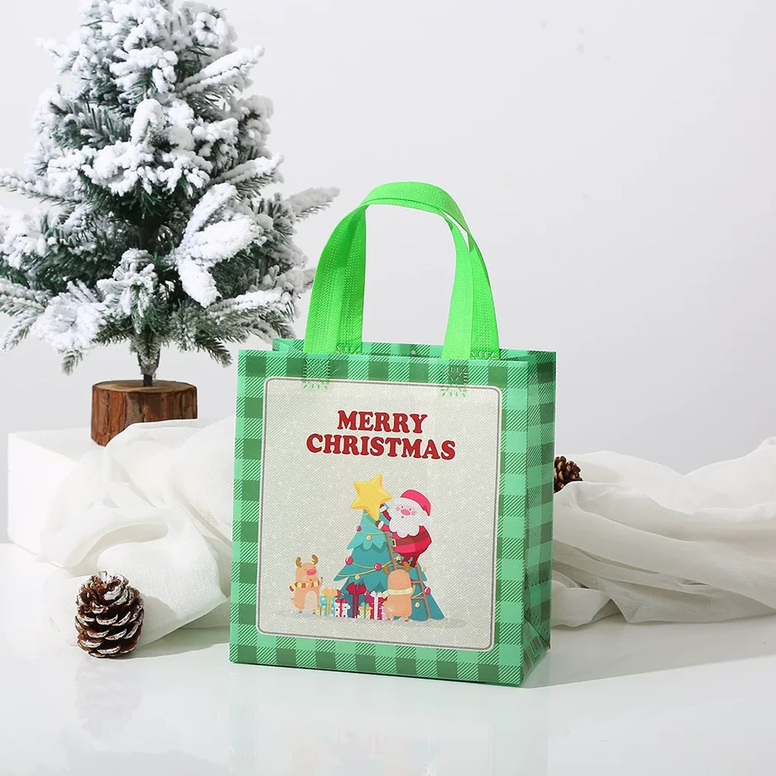 Non-Woven Christmas Gift Bags with Carry Handles – product view