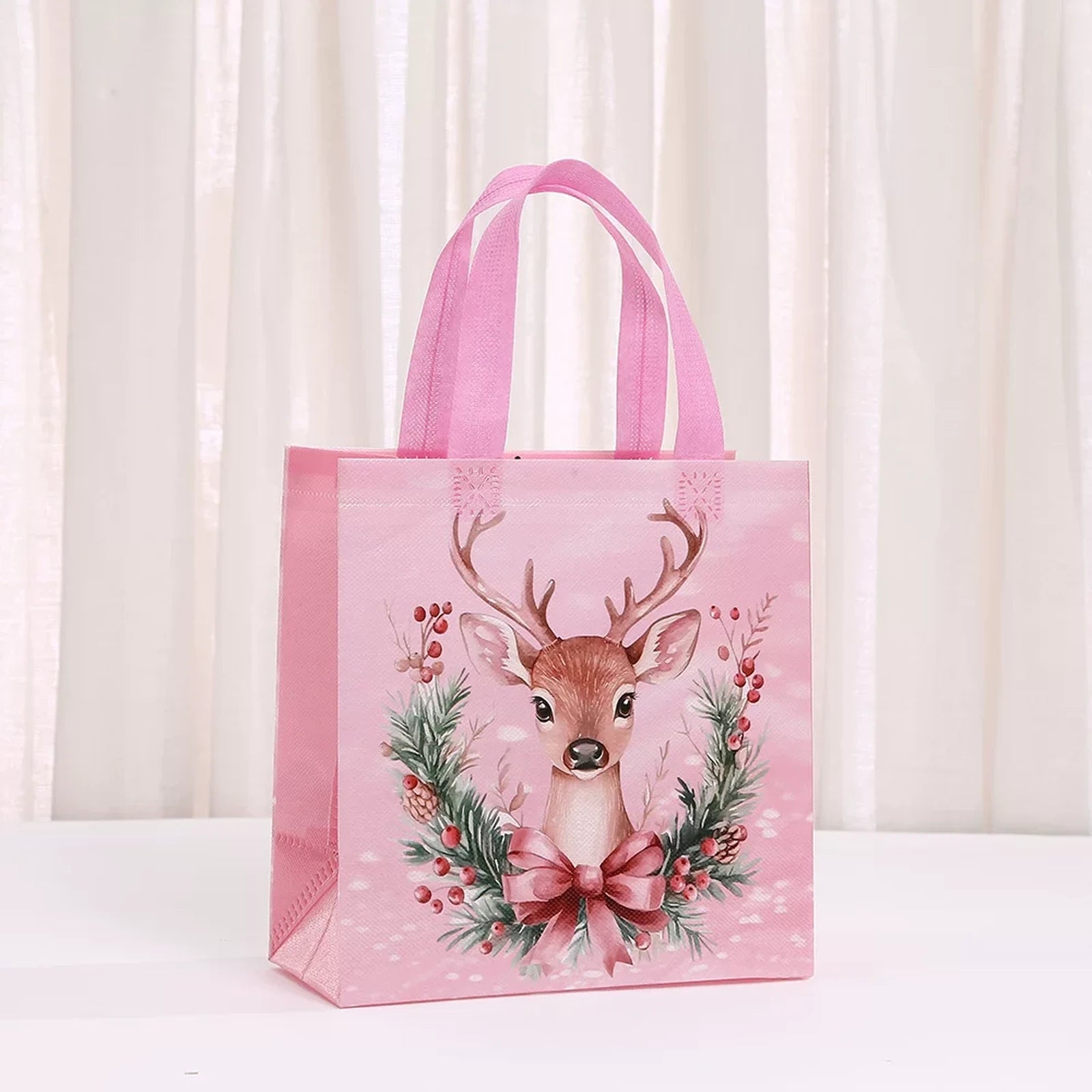 Non-Woven Christmas Gift Bags with Carry Handles – product view
