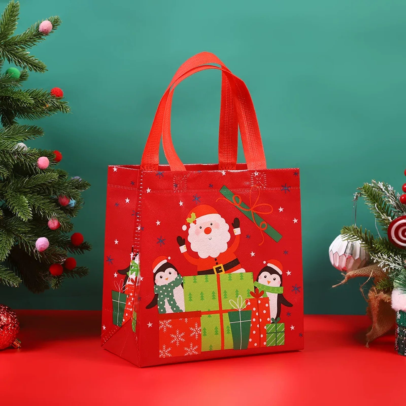 Non-Woven Christmas Gift Bags with Carry Handles – product view