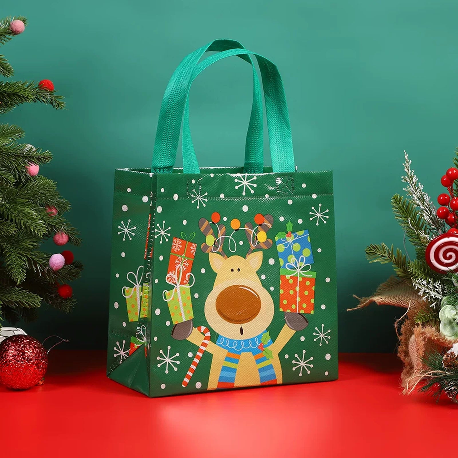Non-Woven Christmas Gift Bags with Carry Handles – product view