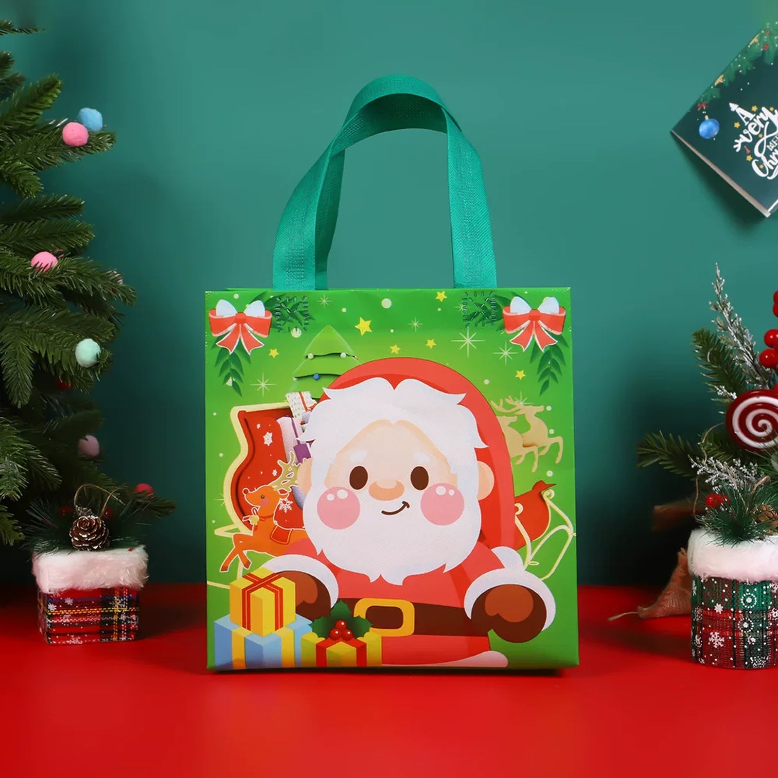 Non-Woven Christmas Gift Bags with Carry Handles – product view