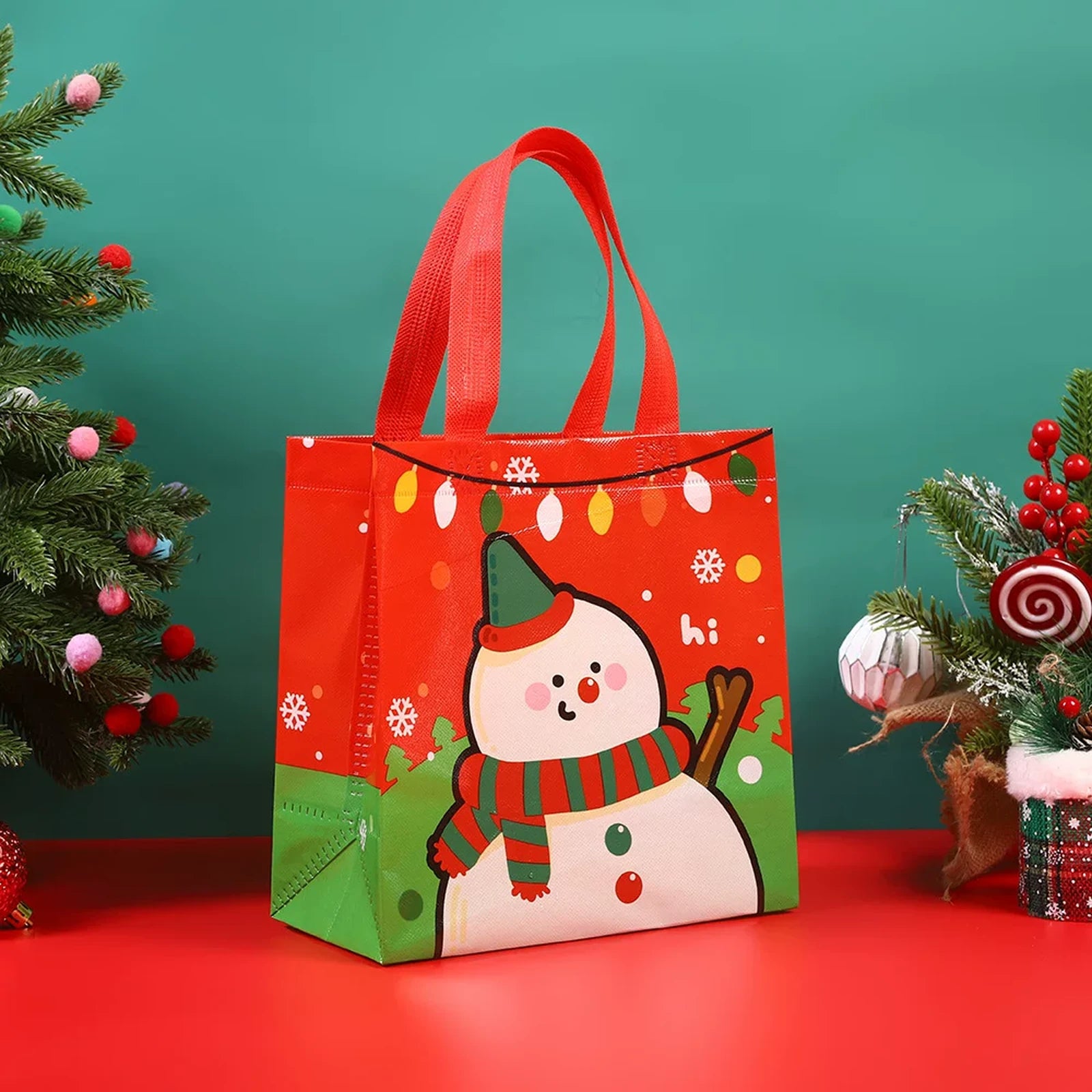 Non-Woven Christmas Gift Bags with Carry Handles – product view