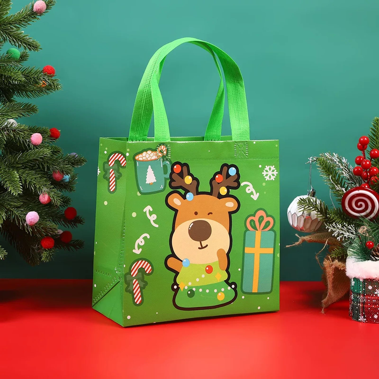 Non-Woven Christmas Gift Bags with Carry Handles – product view
