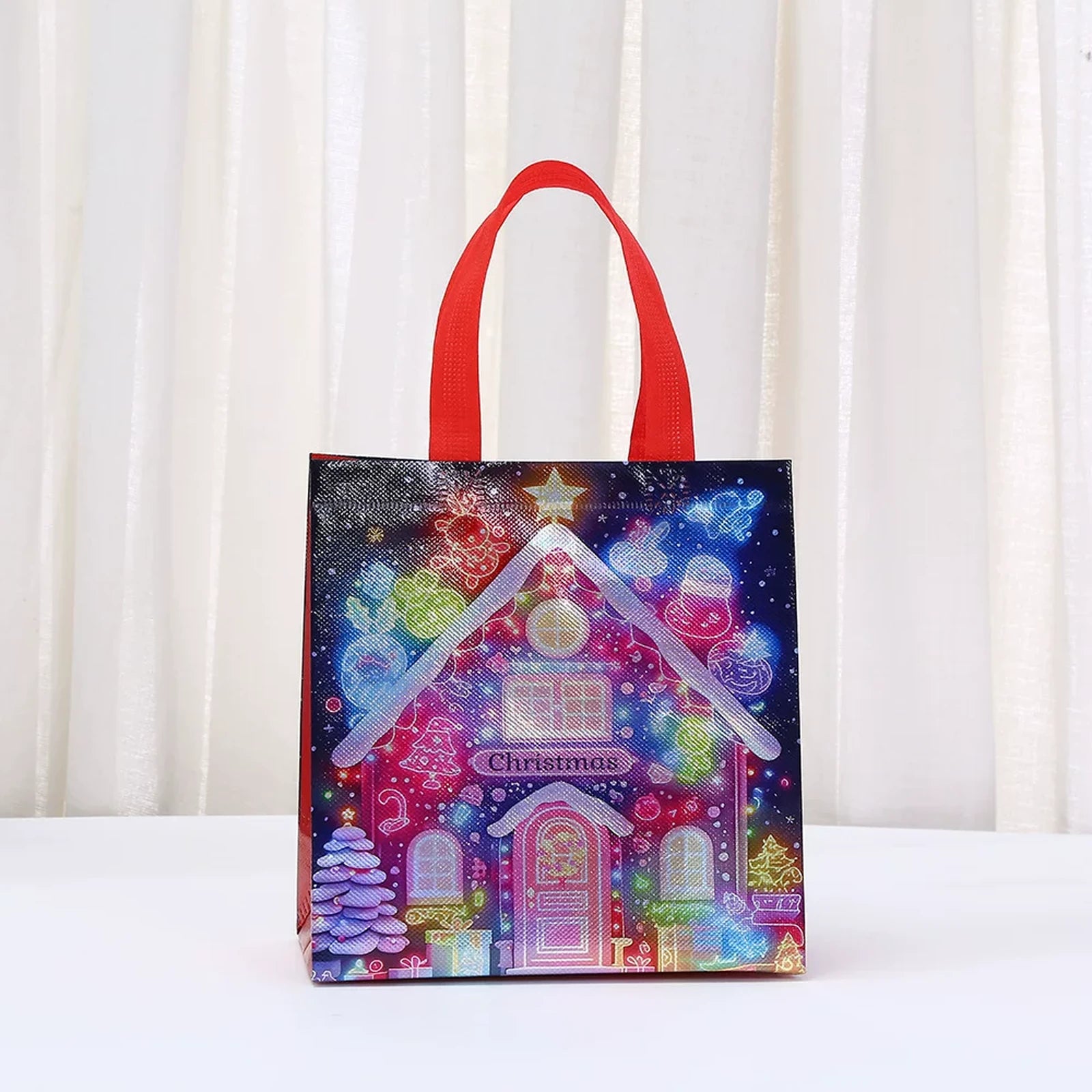 Non-Woven Christmas Gift Bags with Carry Handles – product view