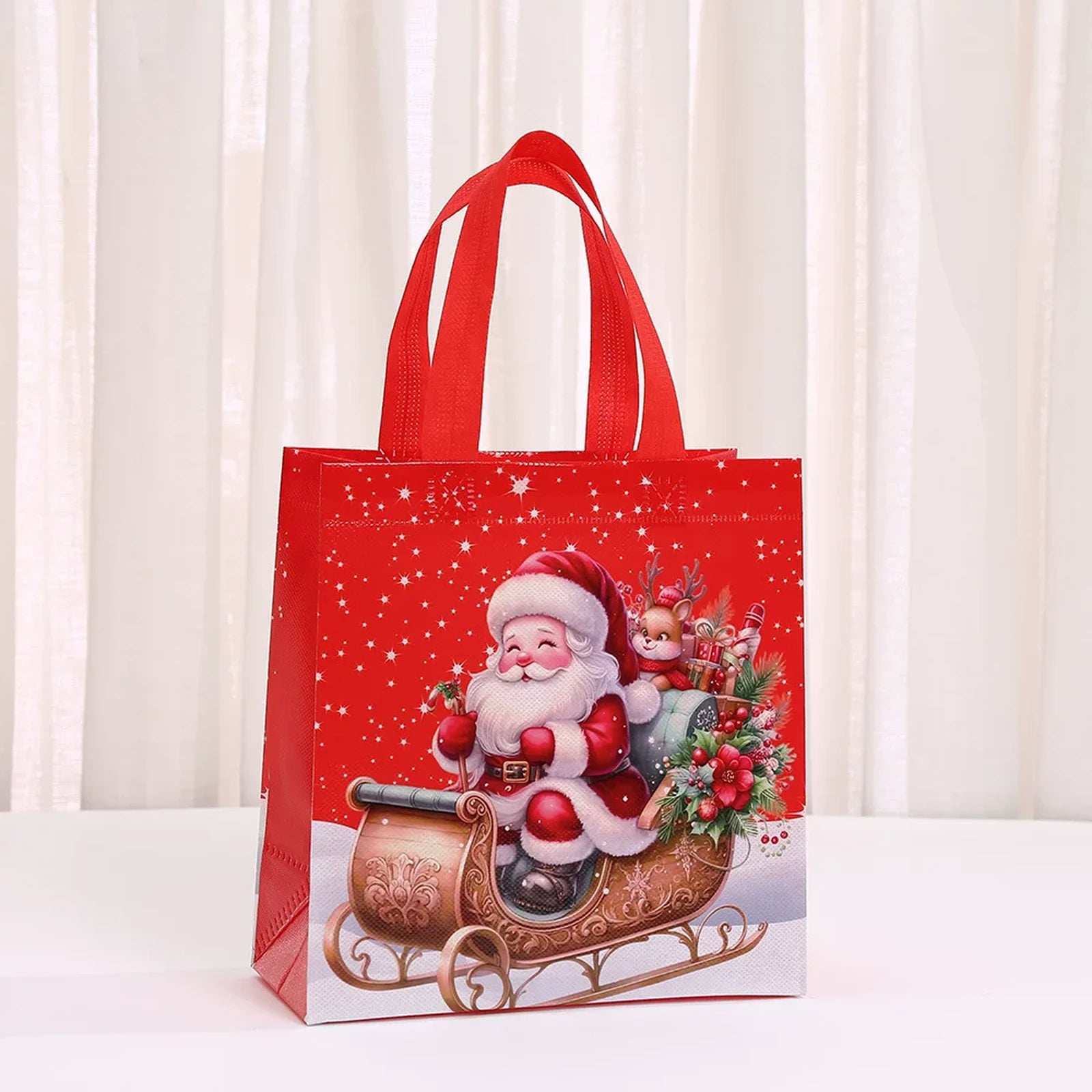 Non-Woven Christmas Gift Bags with Carry Handles – product view