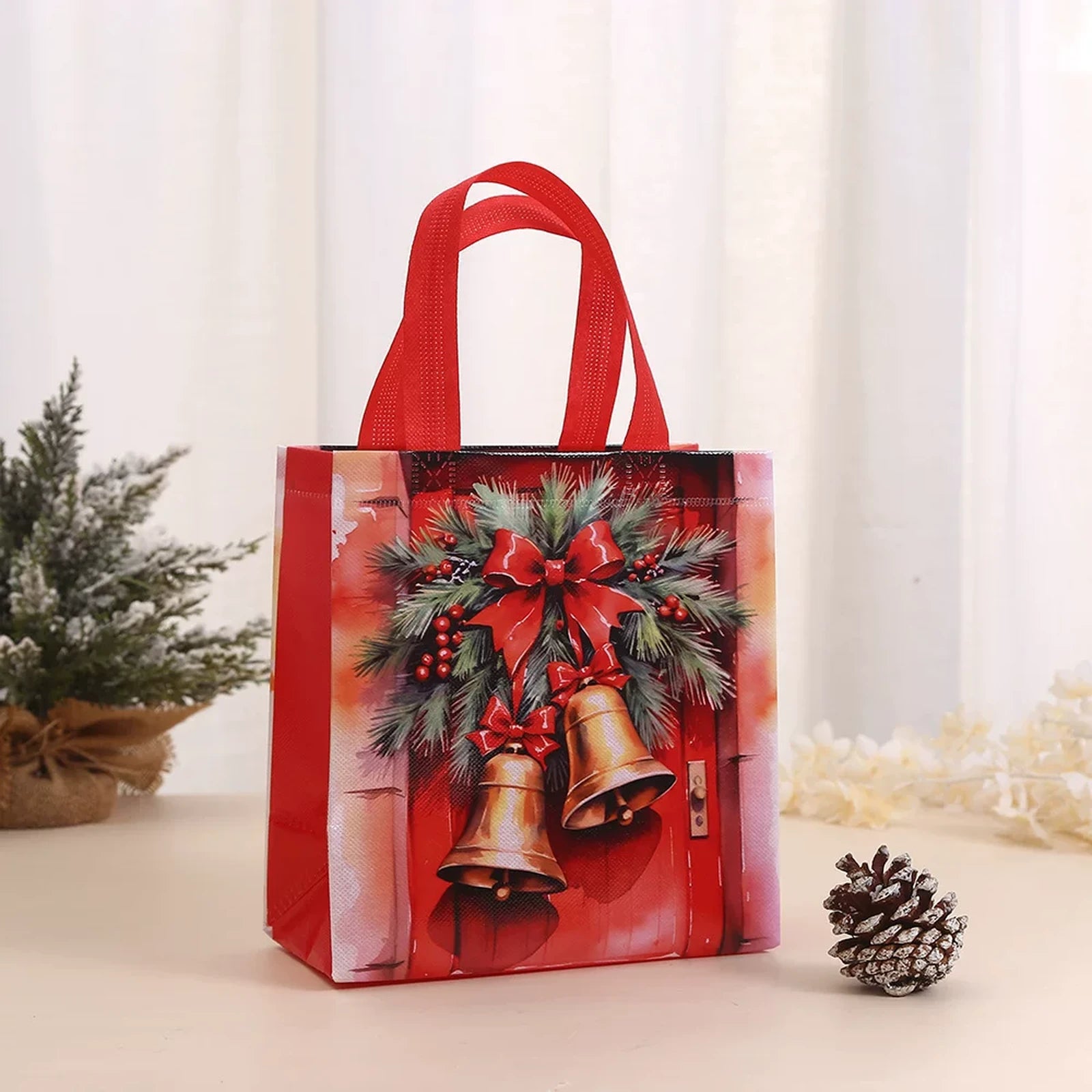 Non-Woven Christmas Gift Bags with Carry Handles – product view