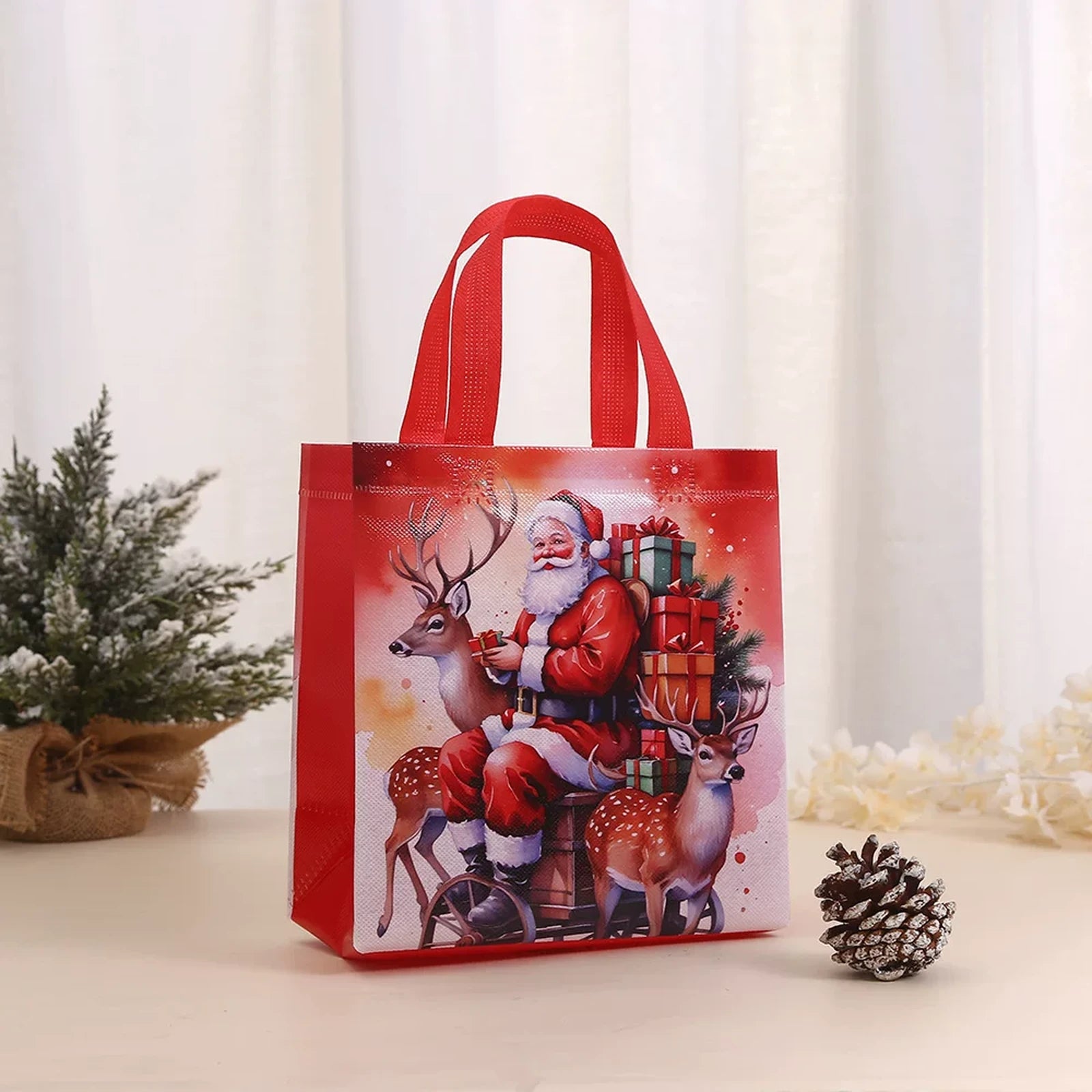 Non-Woven Christmas Gift Bags with Carry Handles – product view