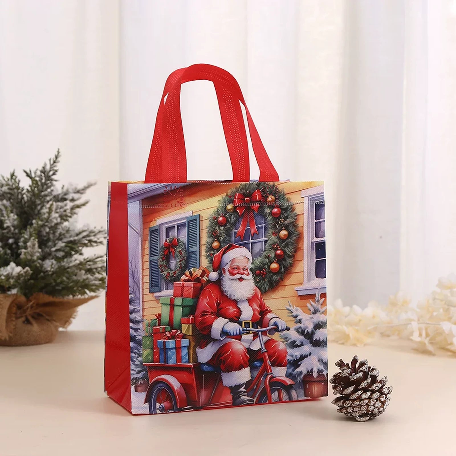 Non-Woven Christmas Gift Bags with Carry Handles – product view