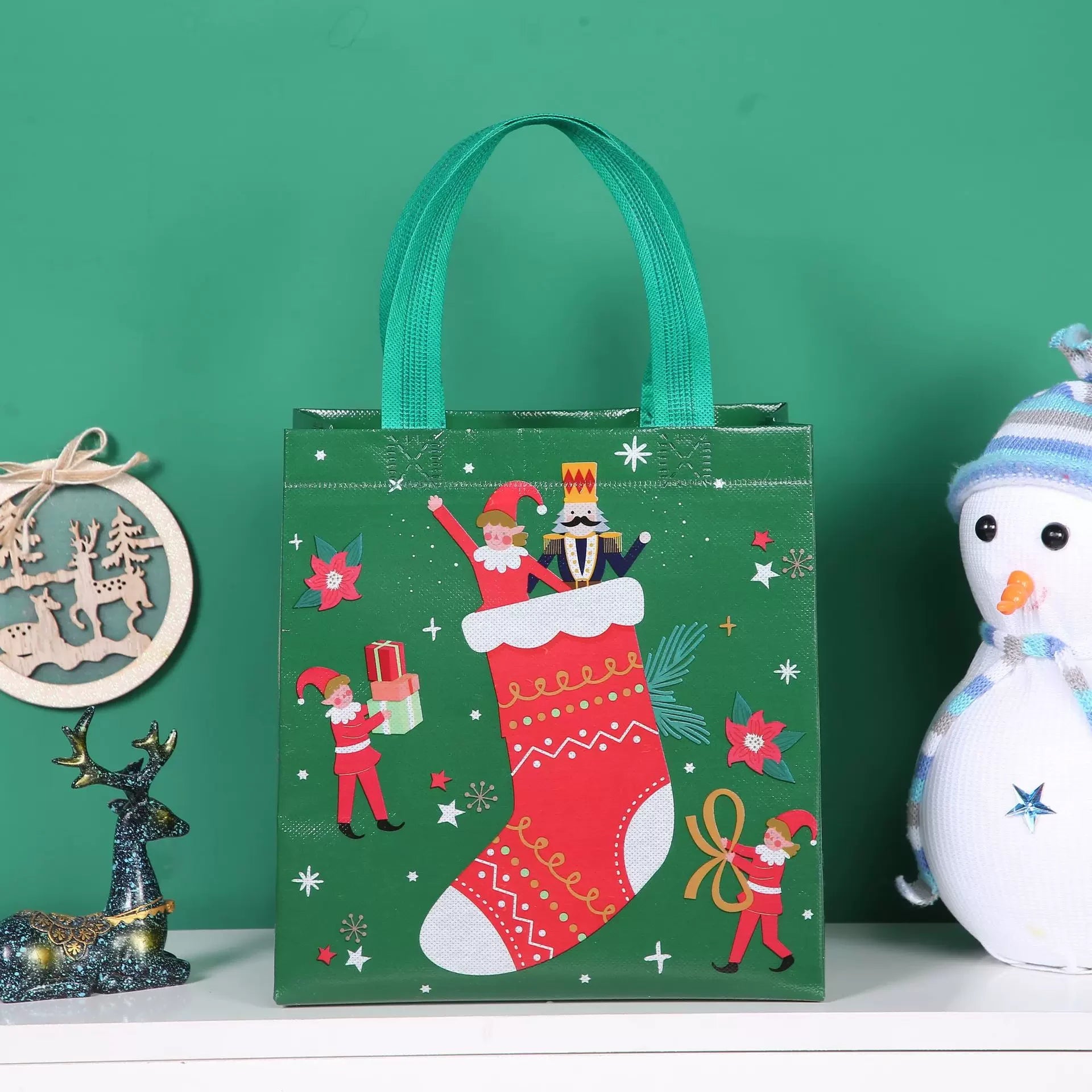 Non-Woven Christmas Gift Bags with Carry Handles – product view