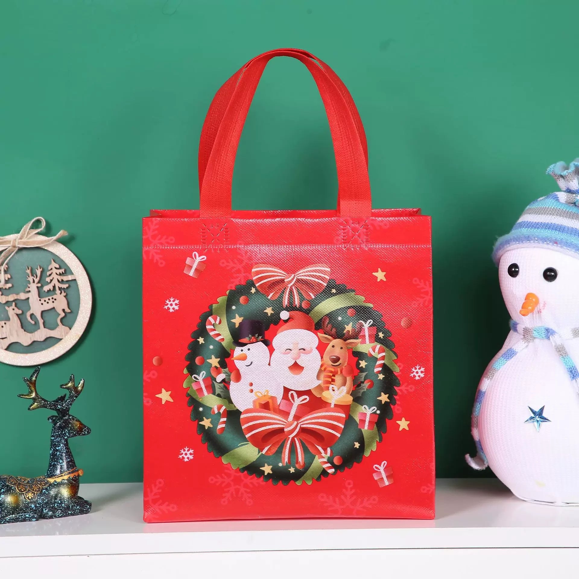 Non-Woven Christmas Gift Bags with Carry Handles – product view