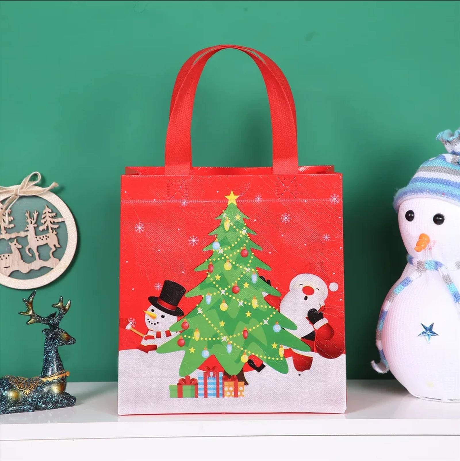 Non-Woven Christmas Gift Bags with Carry Handles – product view