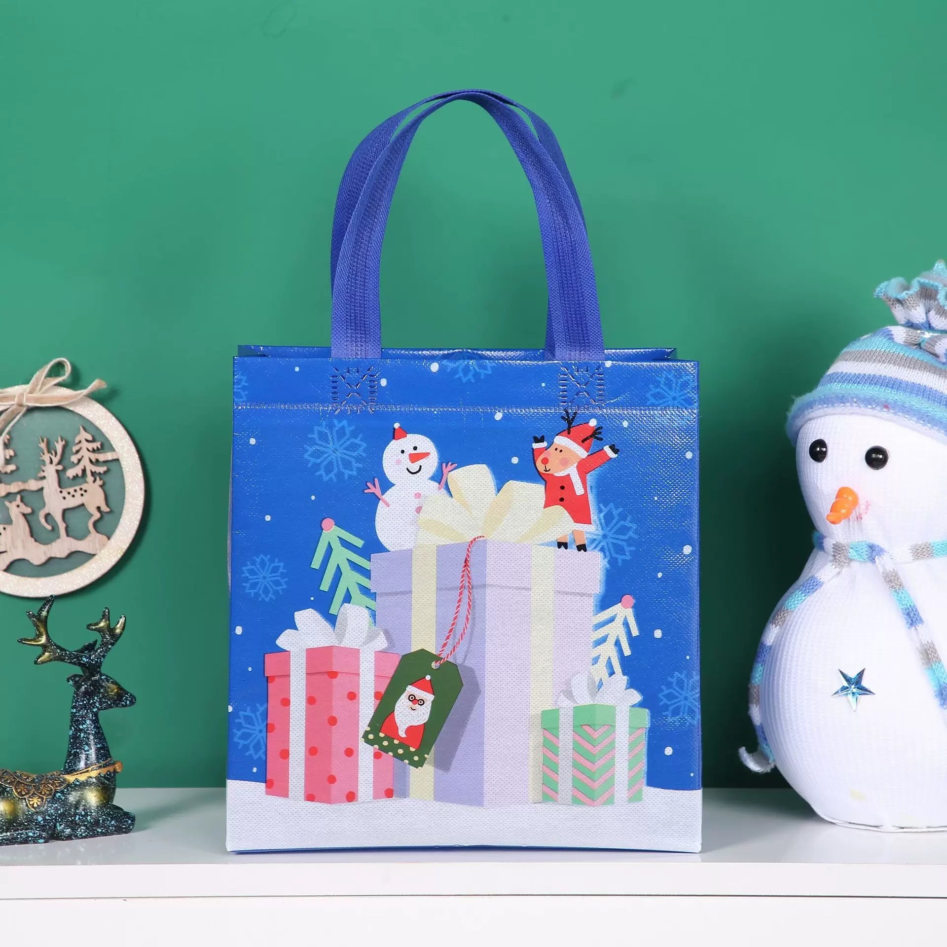 Non-Woven Christmas Gift Bags with Carry Handles – product view