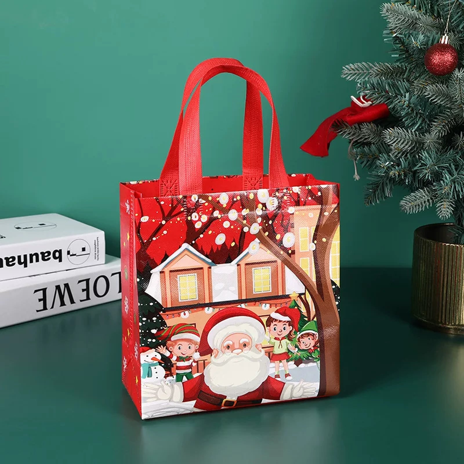 Non-Woven Christmas Gift Bags with Carry Handles – product view