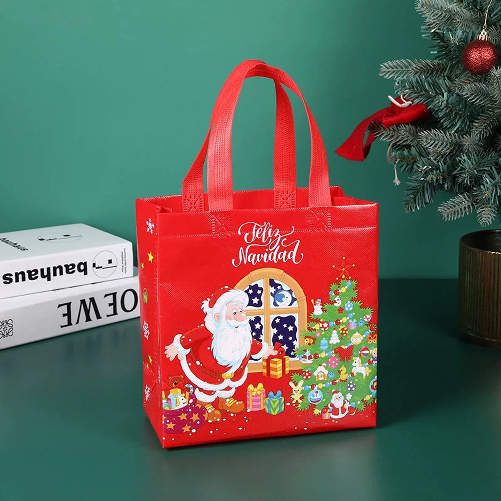 Non-Woven Christmas Gift Bags with Carry Handles – product view
