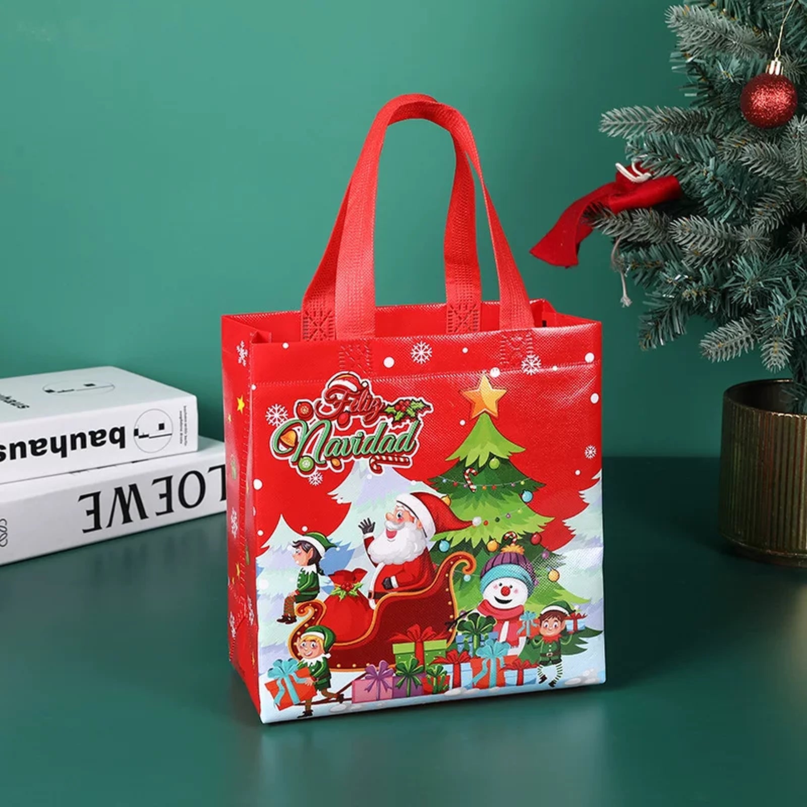 Non-Woven Christmas Gift Bags with Carry Handles – product view
