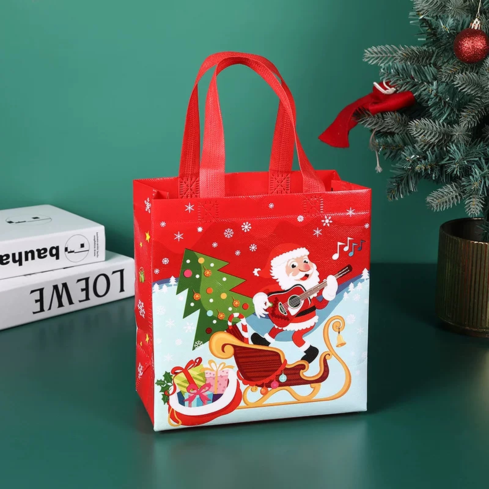 Non-Woven Christmas Gift Bags with Carry Handles – product view