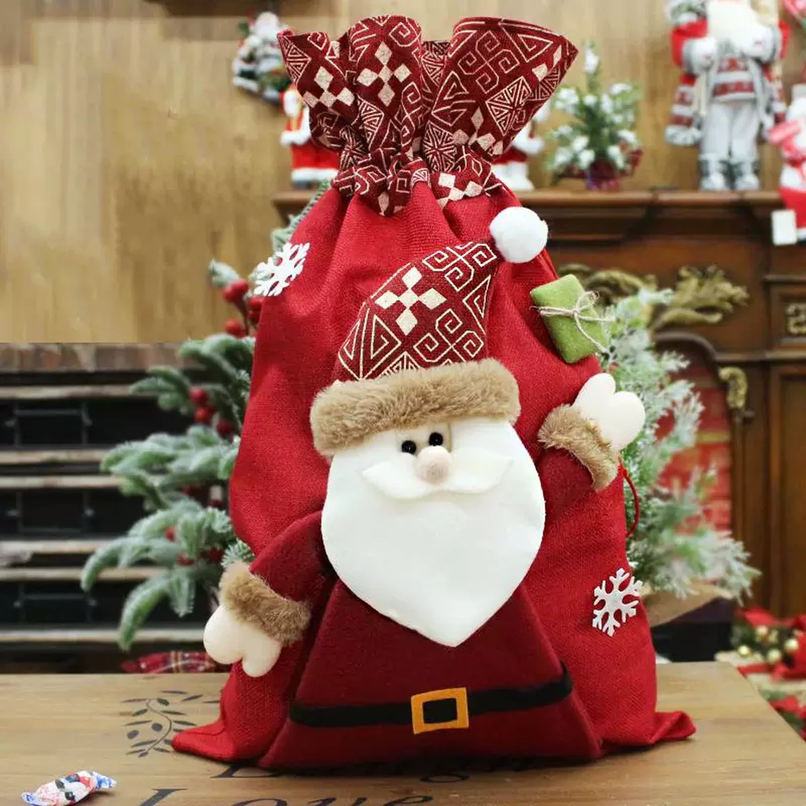 Oversized Drawstring Christmas Gift Sacks – product view