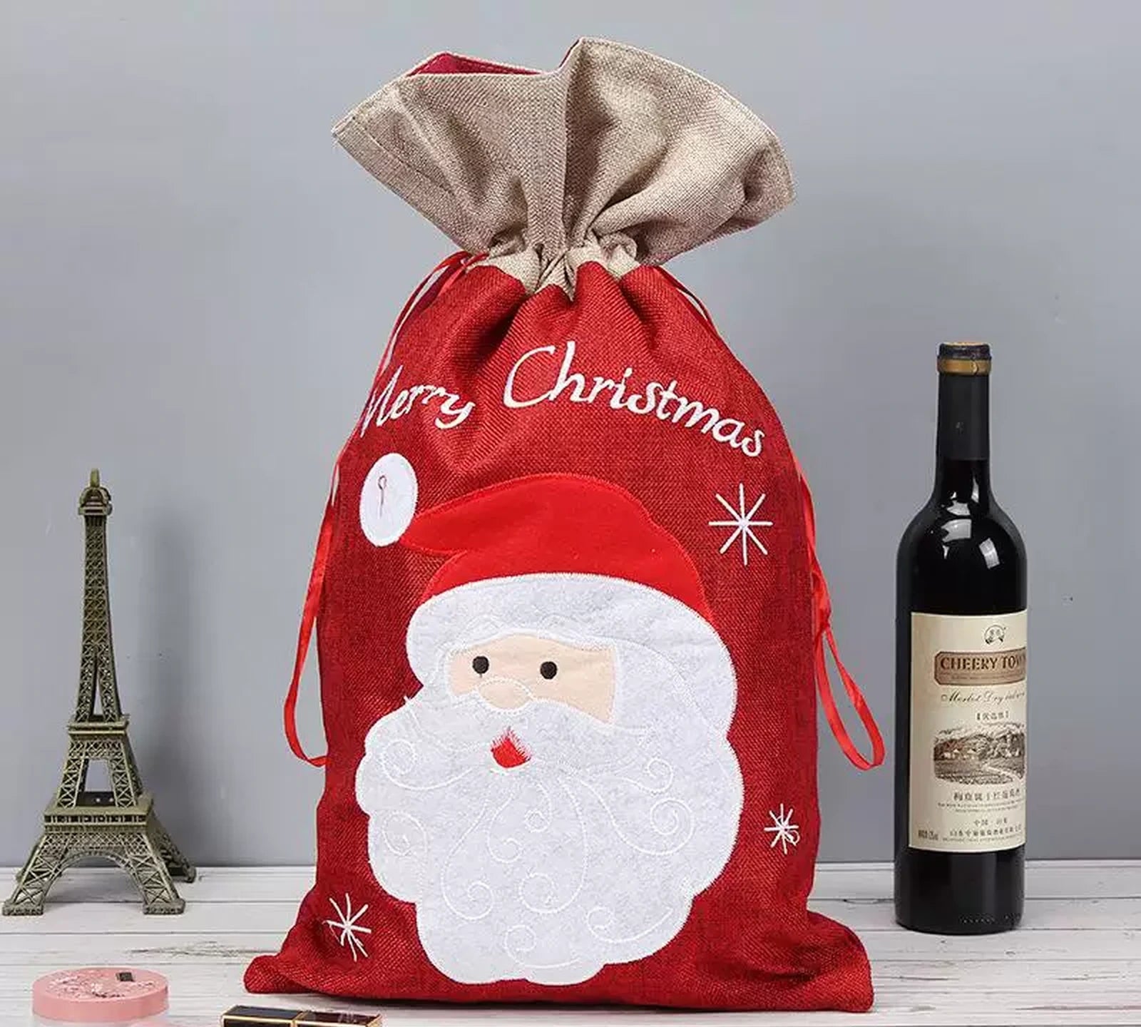 Oversized Drawstring Christmas Gift Sacks – ready-stock variant